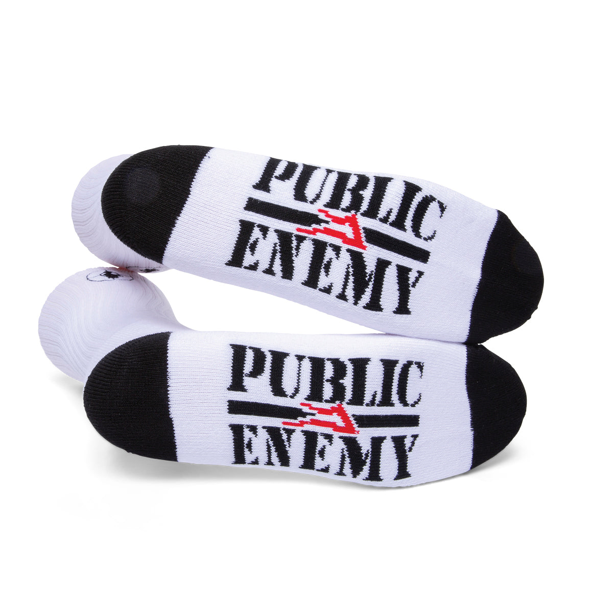 Lakai x Public Enemy Sniper Logo Socks - White