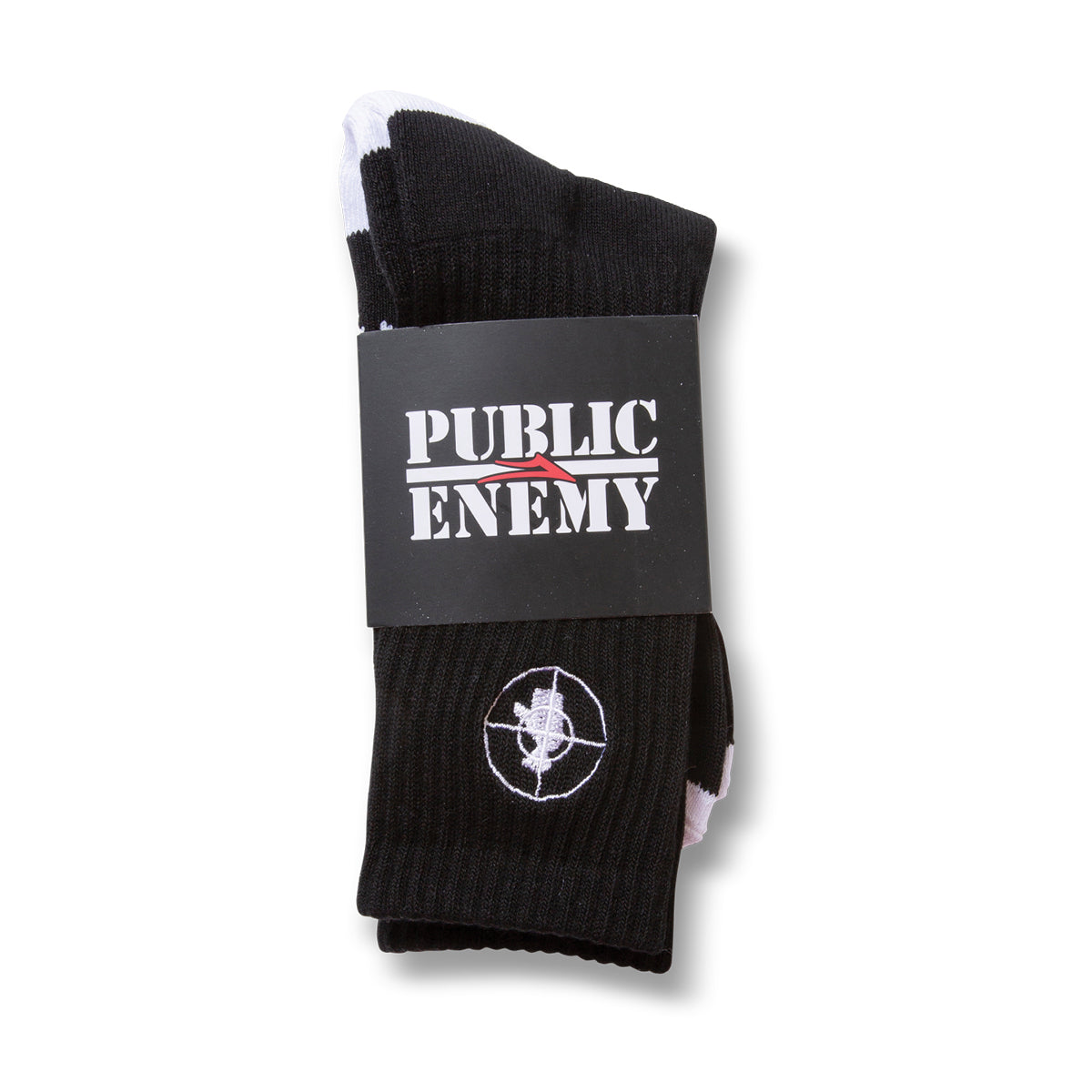 Lakai x Public Enemy Sniper Logo Socks - Black