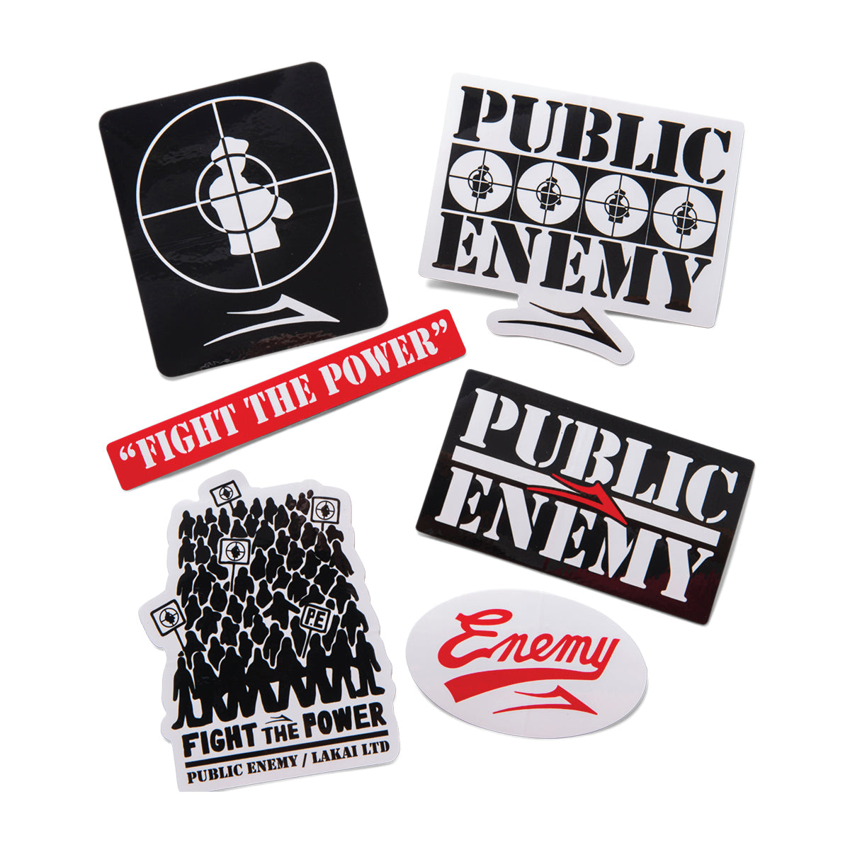 Lakai x Public Enemy Stickers - 6 Pack