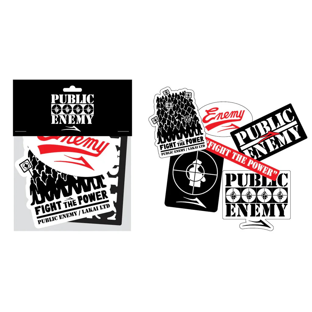 Lakai x Public Enemy Stickers - 6 Pack