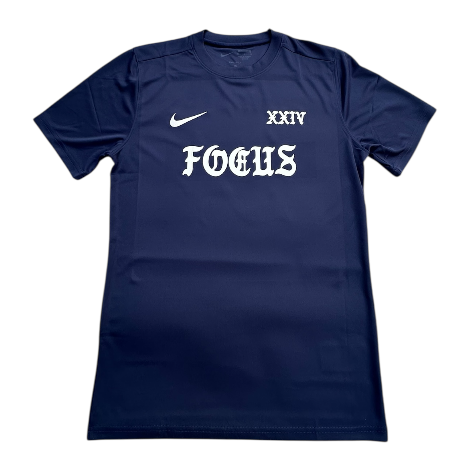 Focus 24 Year Football Top - Navy/Silver
