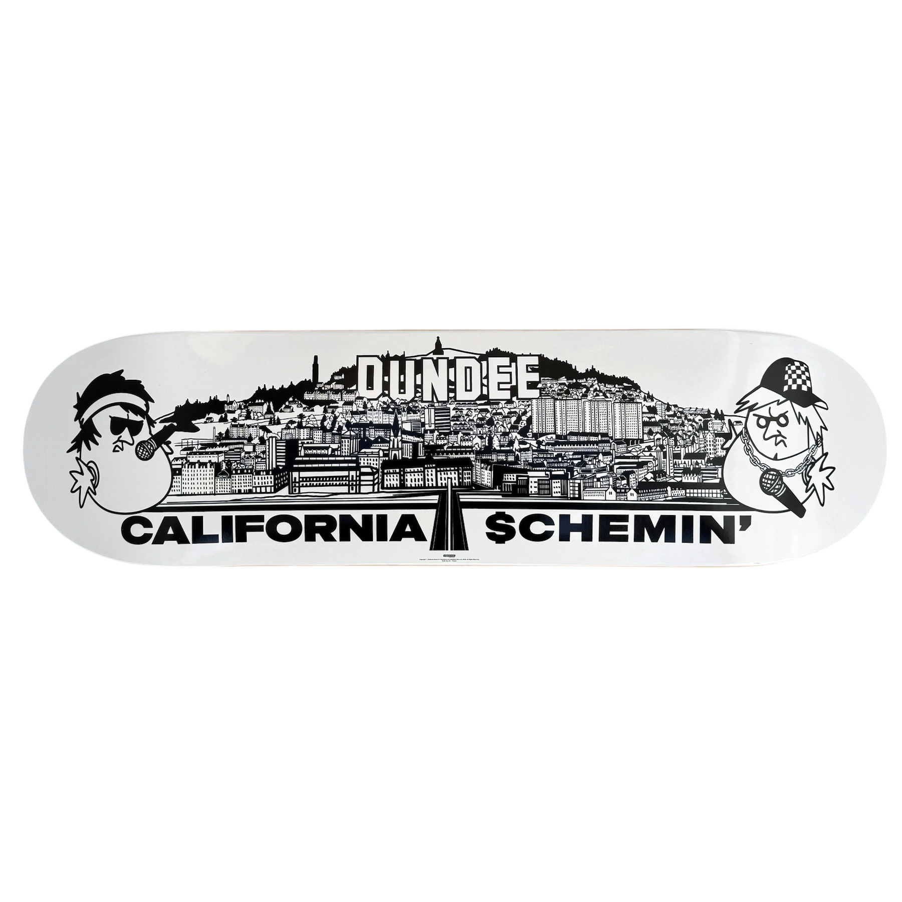 Focus x Auld Hag x California Schemin' Dundee Goes To Hollywood Skateboard Deck - Various Sizes Pre-Order
