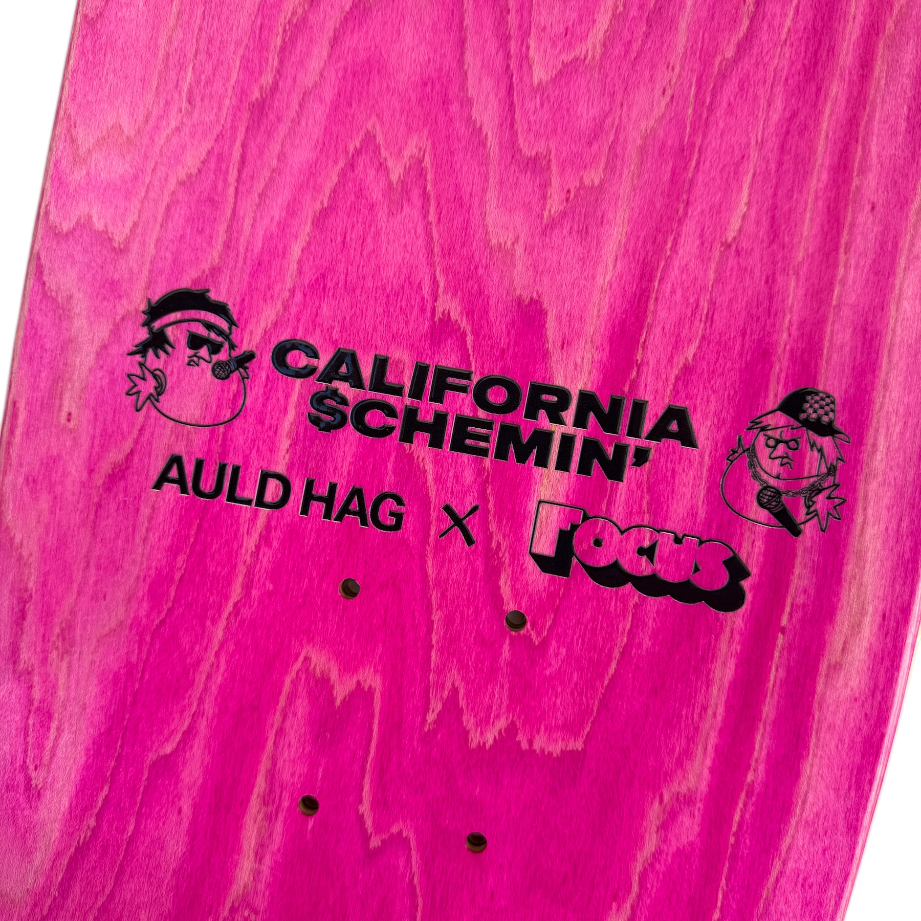 Focus x Auld Hag x California Schemin' Dundee Goes To Hollywood Skateboard Deck - Various Sizes Pre-Order