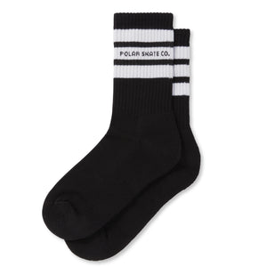 Polar Fat Stripe Socks - Black/White