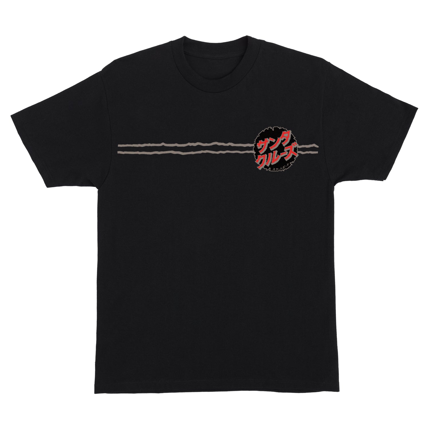 Santa Cruz x Godzilla Destroyer Stripes T-Shirt - Black