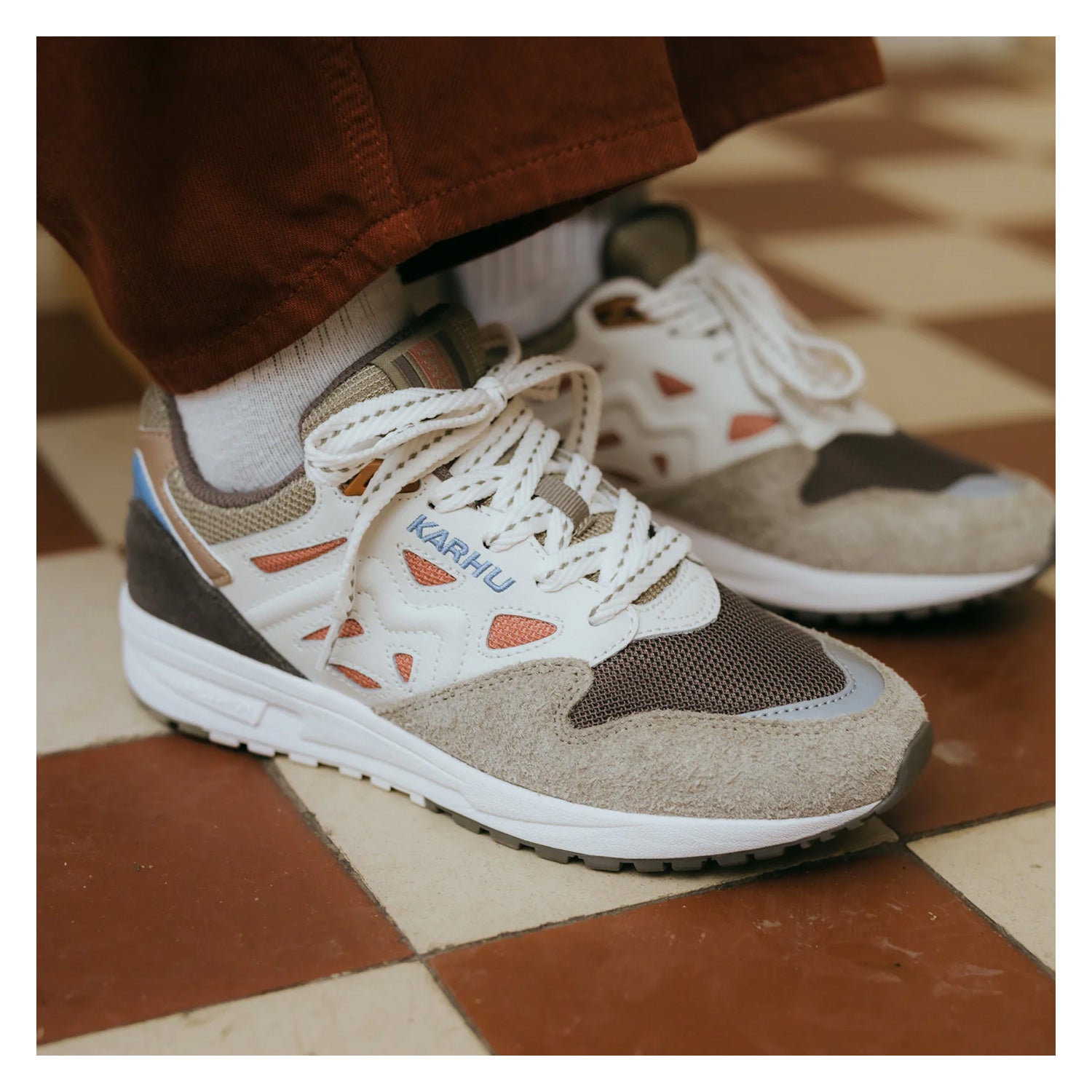 Karhu Legacy 96 Shoes - Dark Gull Gray/Light Mahogany