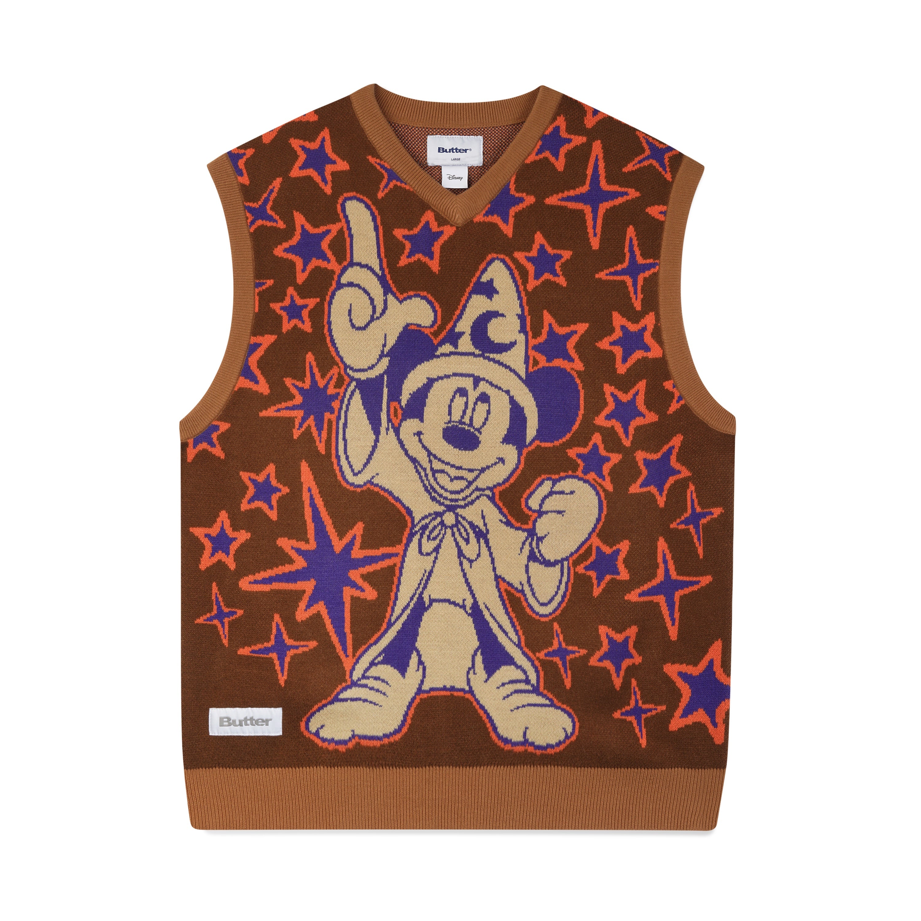 Butter Goods x Fantasia Starry Skies Knitted Vest - Brown