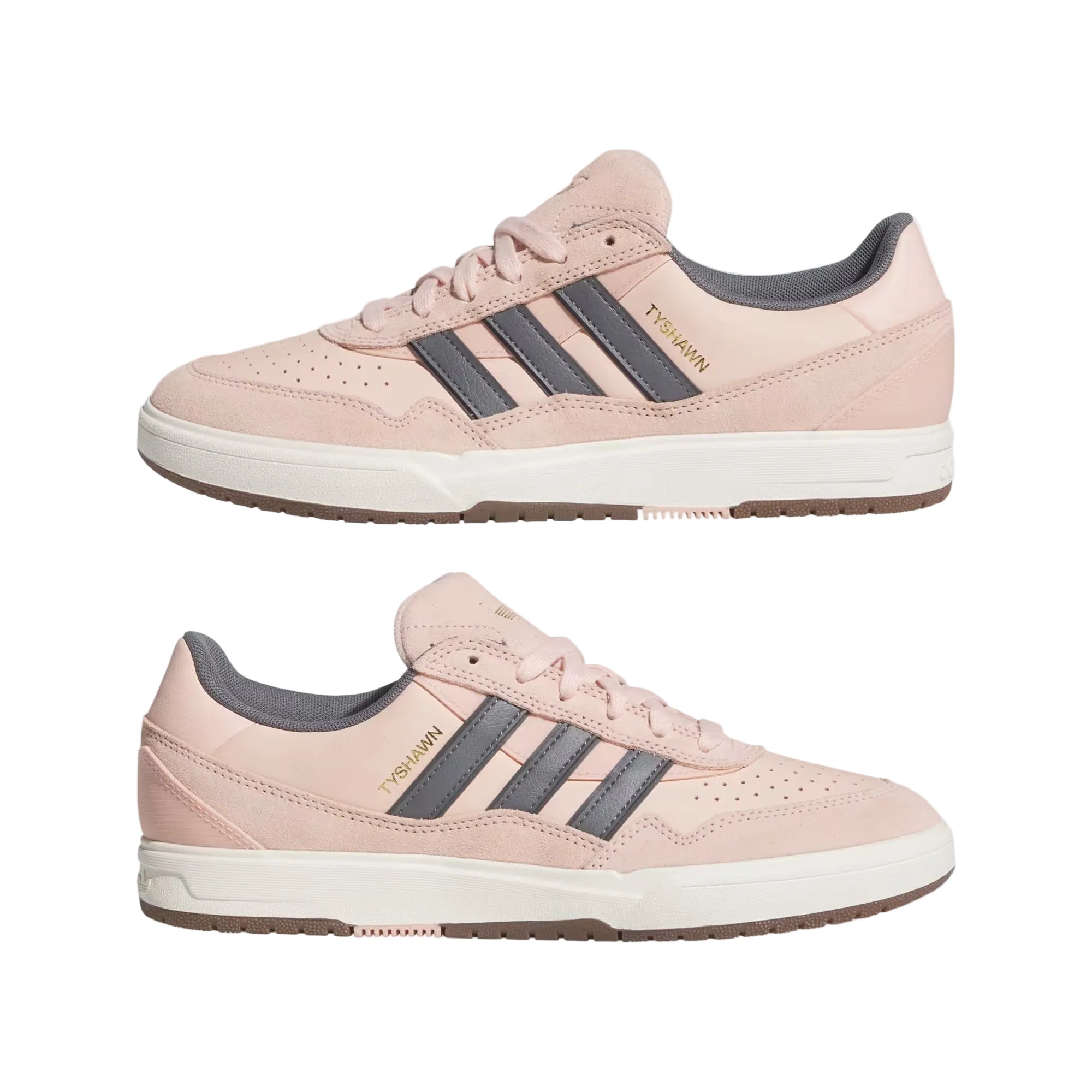 Adidas Skateboarding Tyshawn II Shoes - Blush Pink/Grey Five/Chalk White