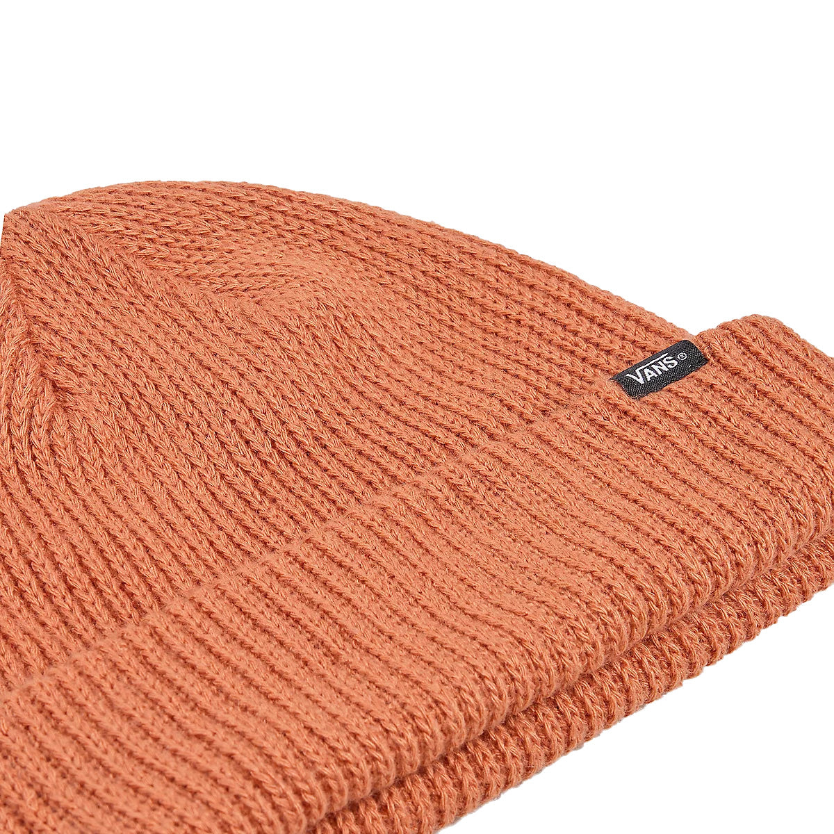 Salmon pink vans cuffed and ribbed beanie with vans logo tag. Free uk shipping over £50