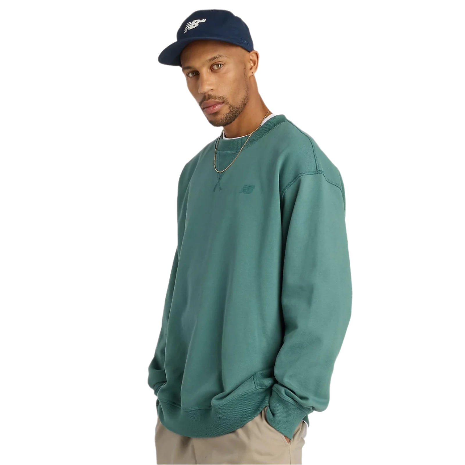 New Balance Numeric French Terry Crewneck Sweatshirt - New Spruce