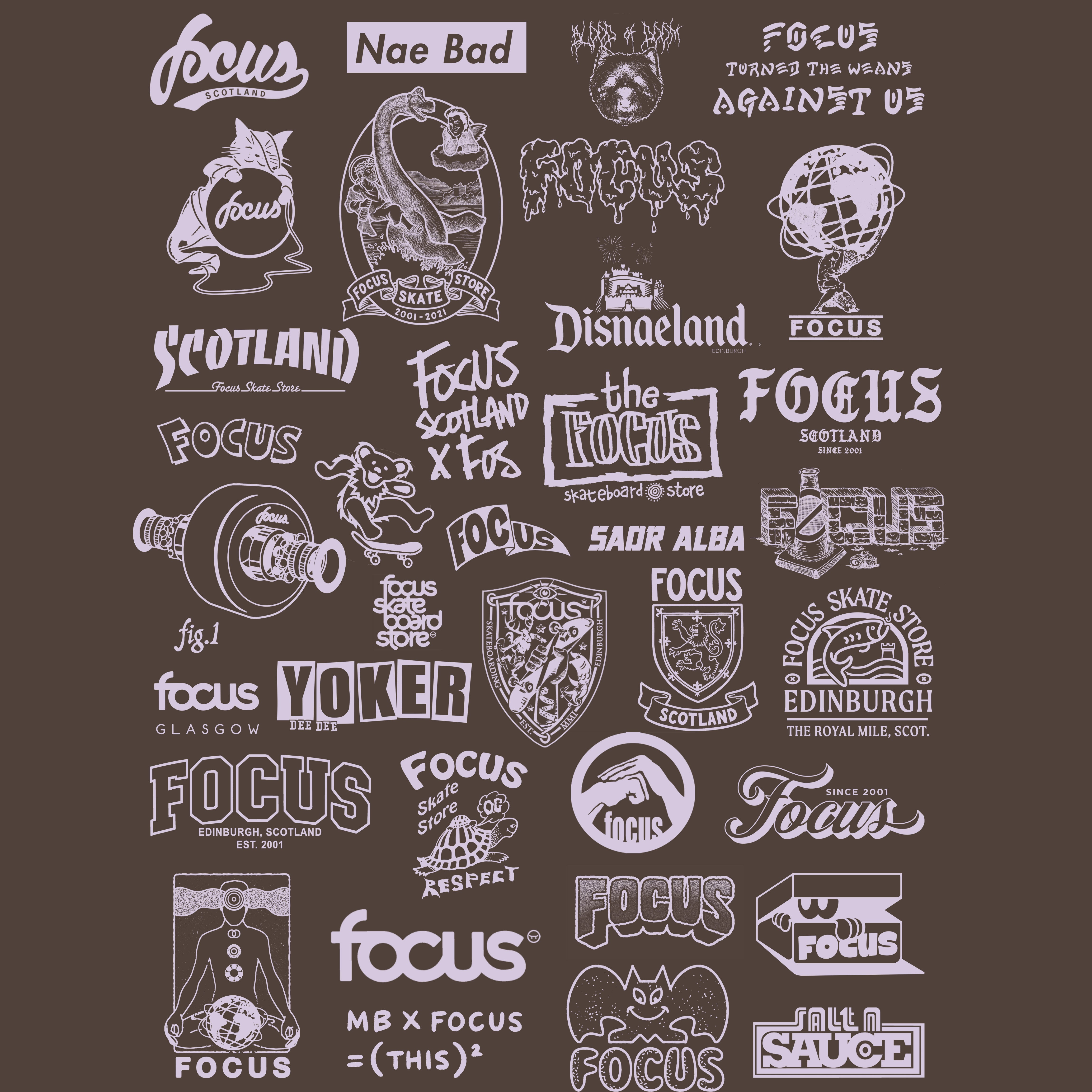 Focus Greatest Hits XXV T-shirt - Chocolate Brown/Light Pink