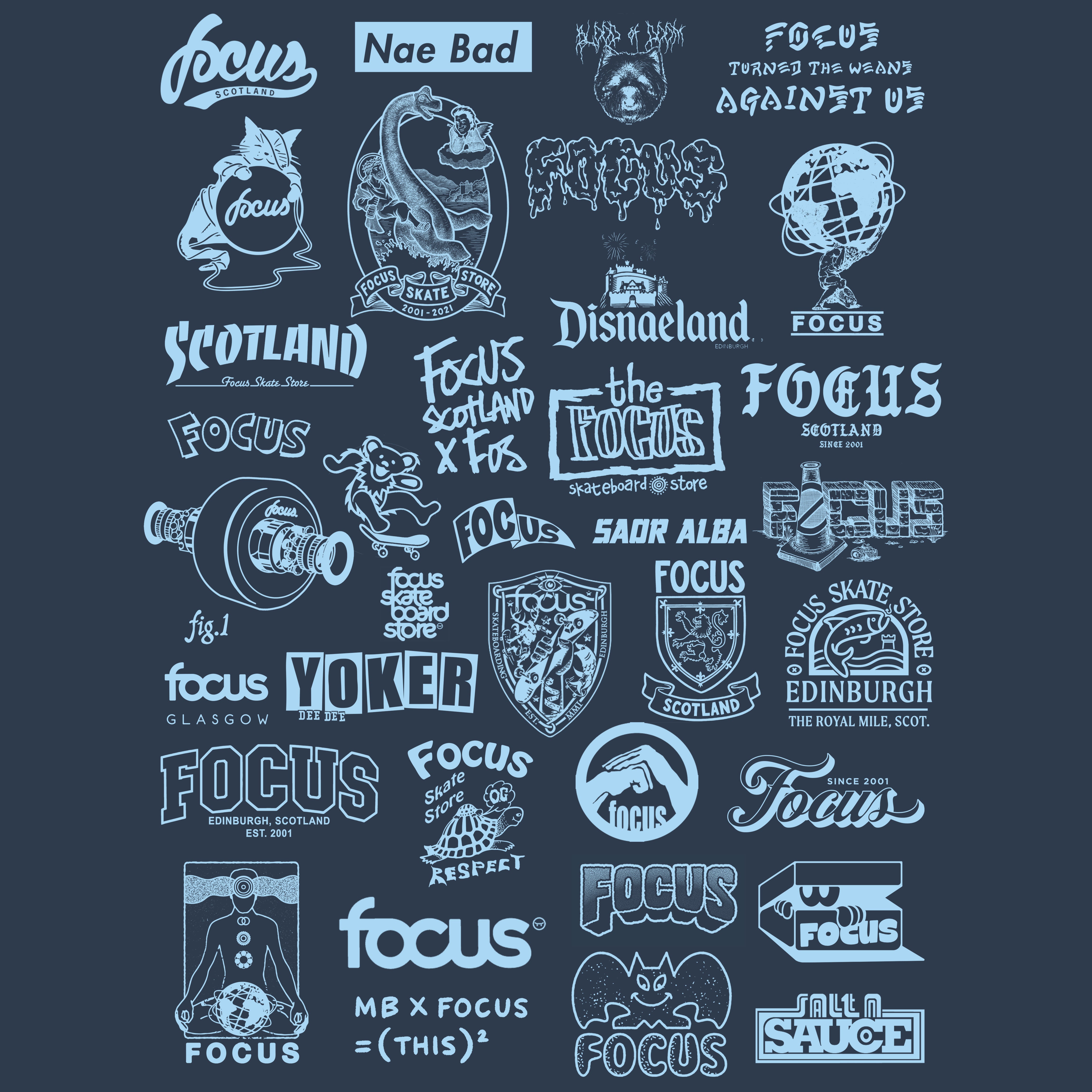Focus Greatest Hits XXV T-shirt - Dusky Blue/Icy Blue