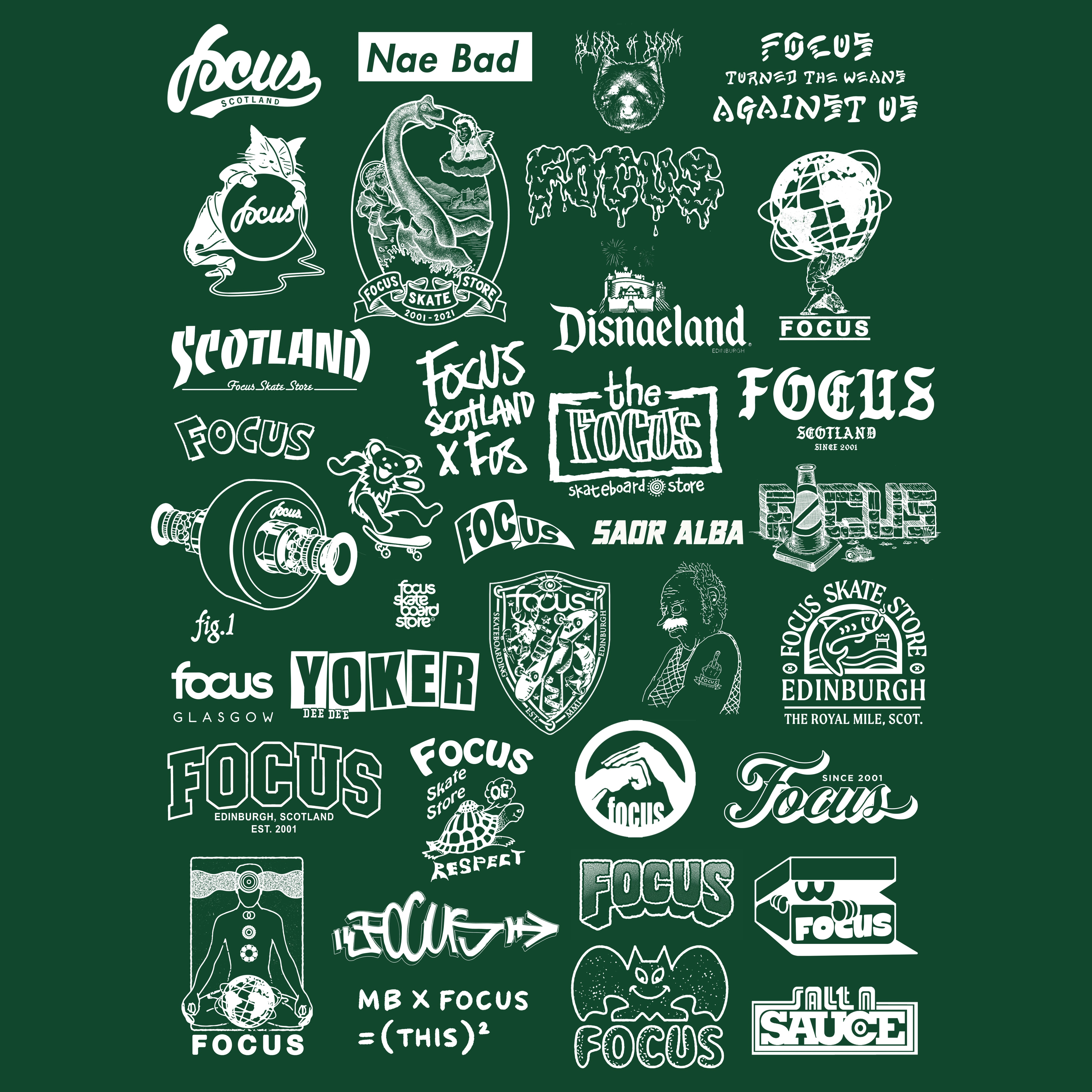 Focus Greatest Hits XXV T-shirt - Forest Green/White