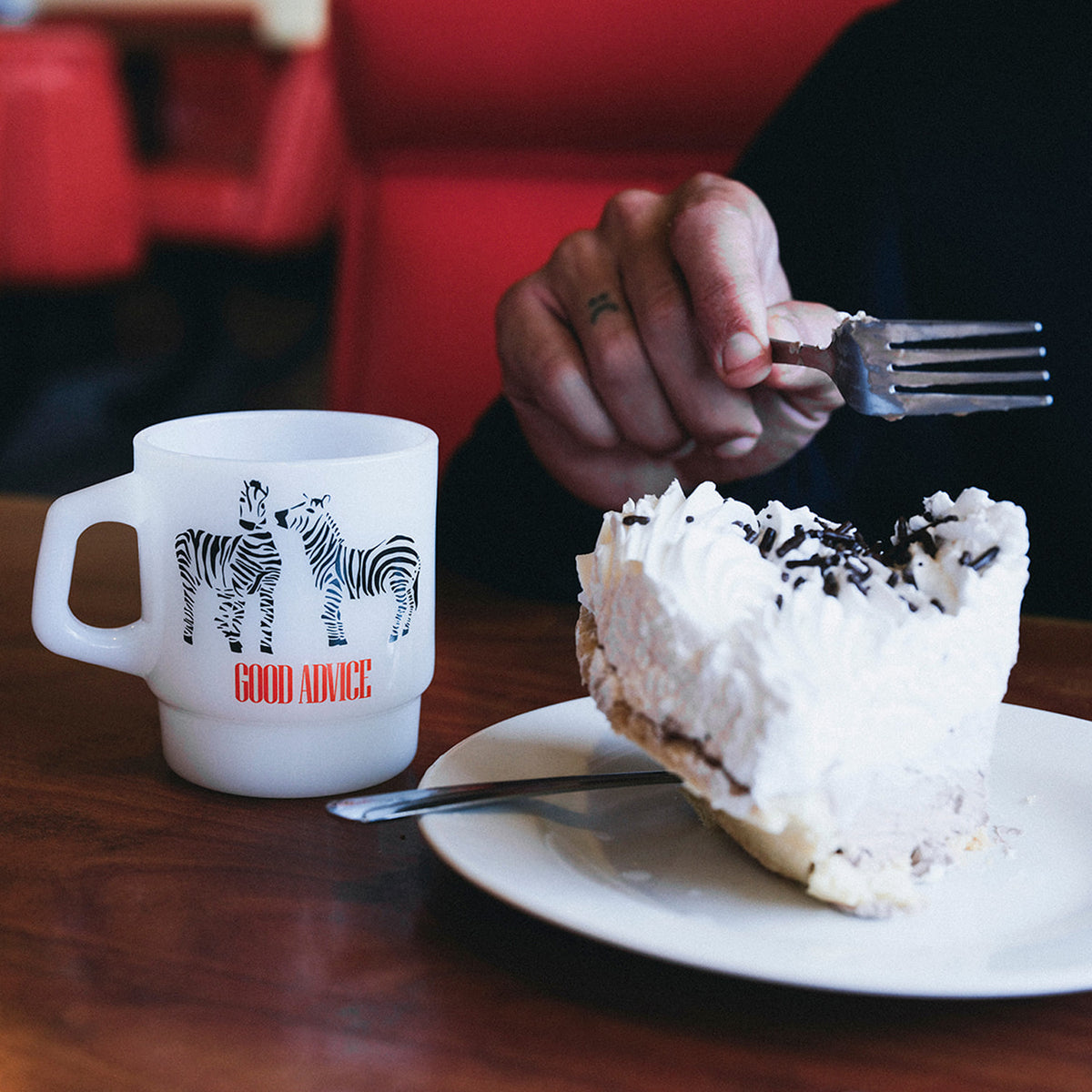 Good Advice Zebra Coffee Mug - White