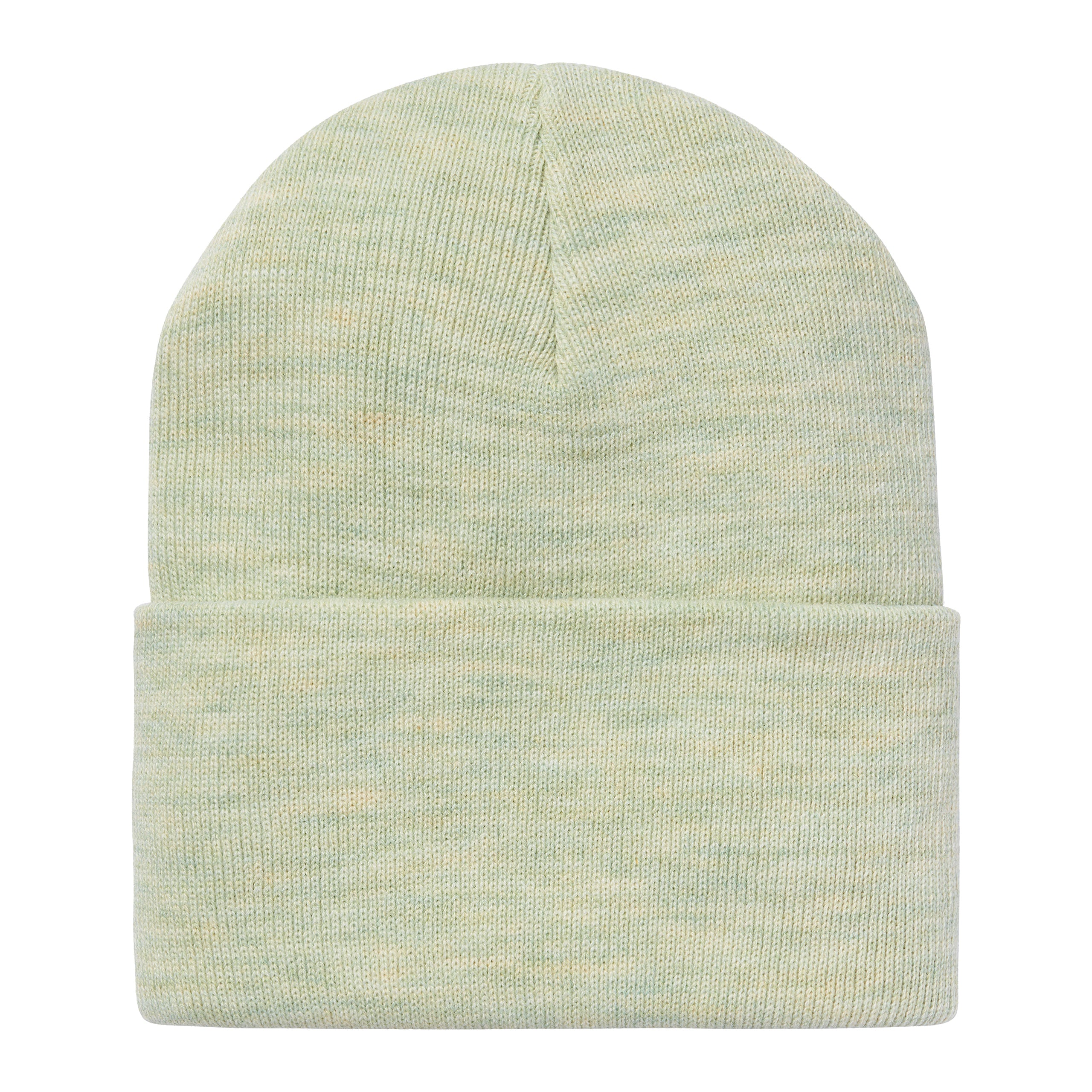 Light green carhartt beanie with woven logo. Free UK shipping on orders over £50.