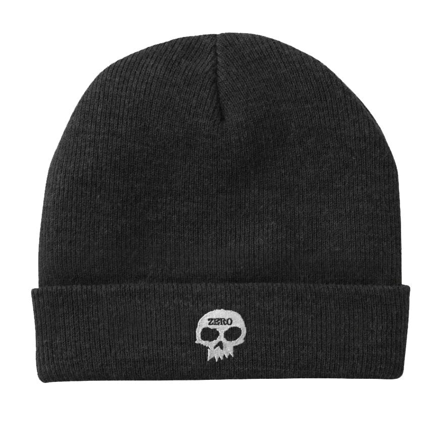 Zero Single Skull Beanie - Black/White