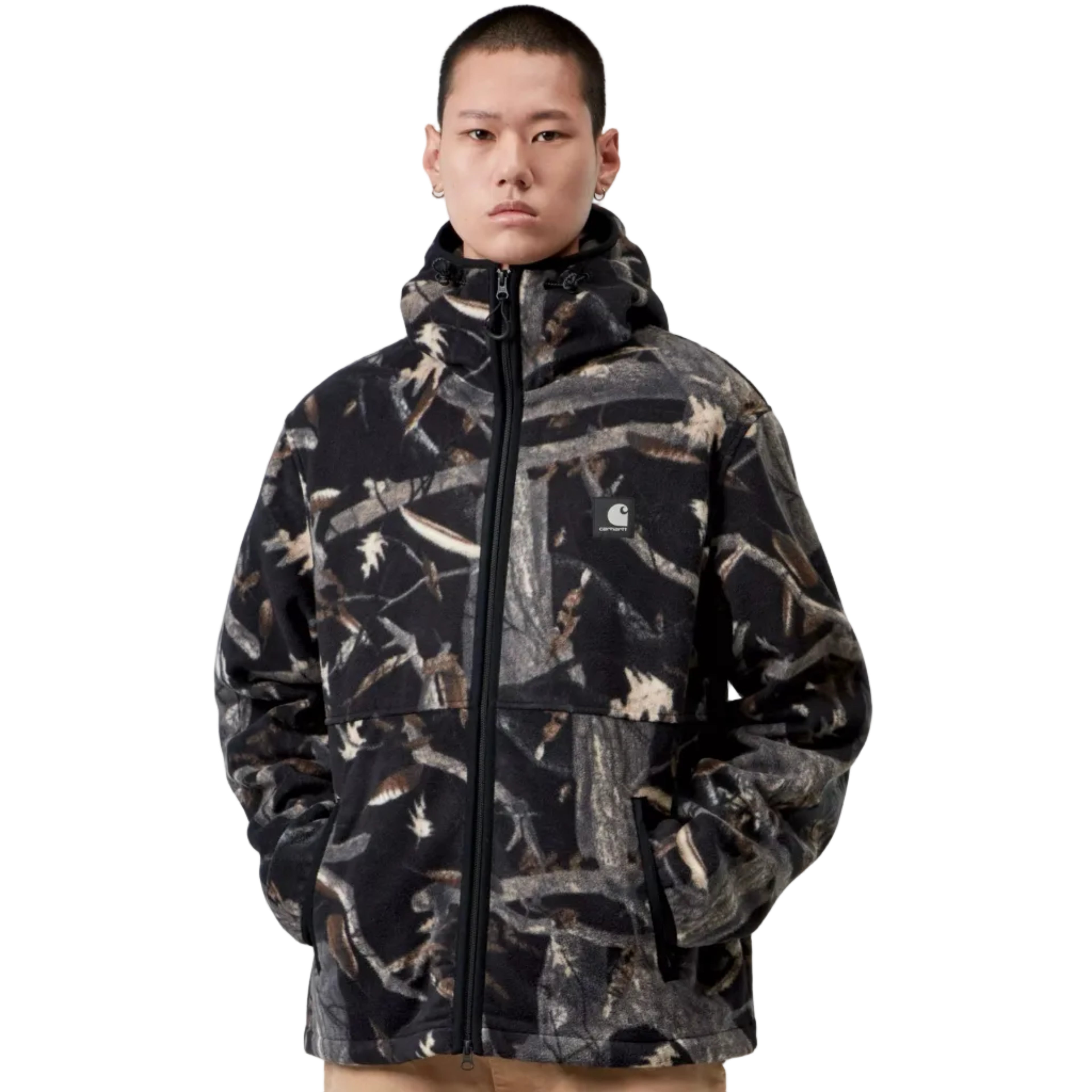 Carhartt WIP Blevin Liner Fleece Jacket - Camo Feather Tree/Black