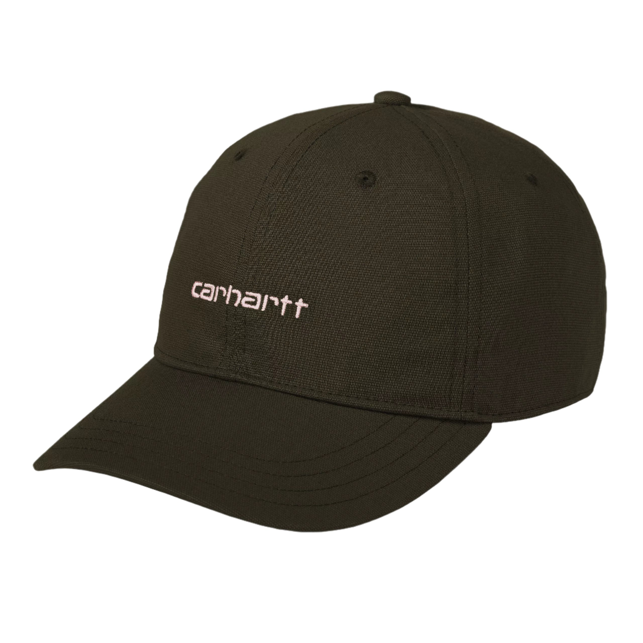Carhartt WIP Canvas Script Cap - Turtle/Pink