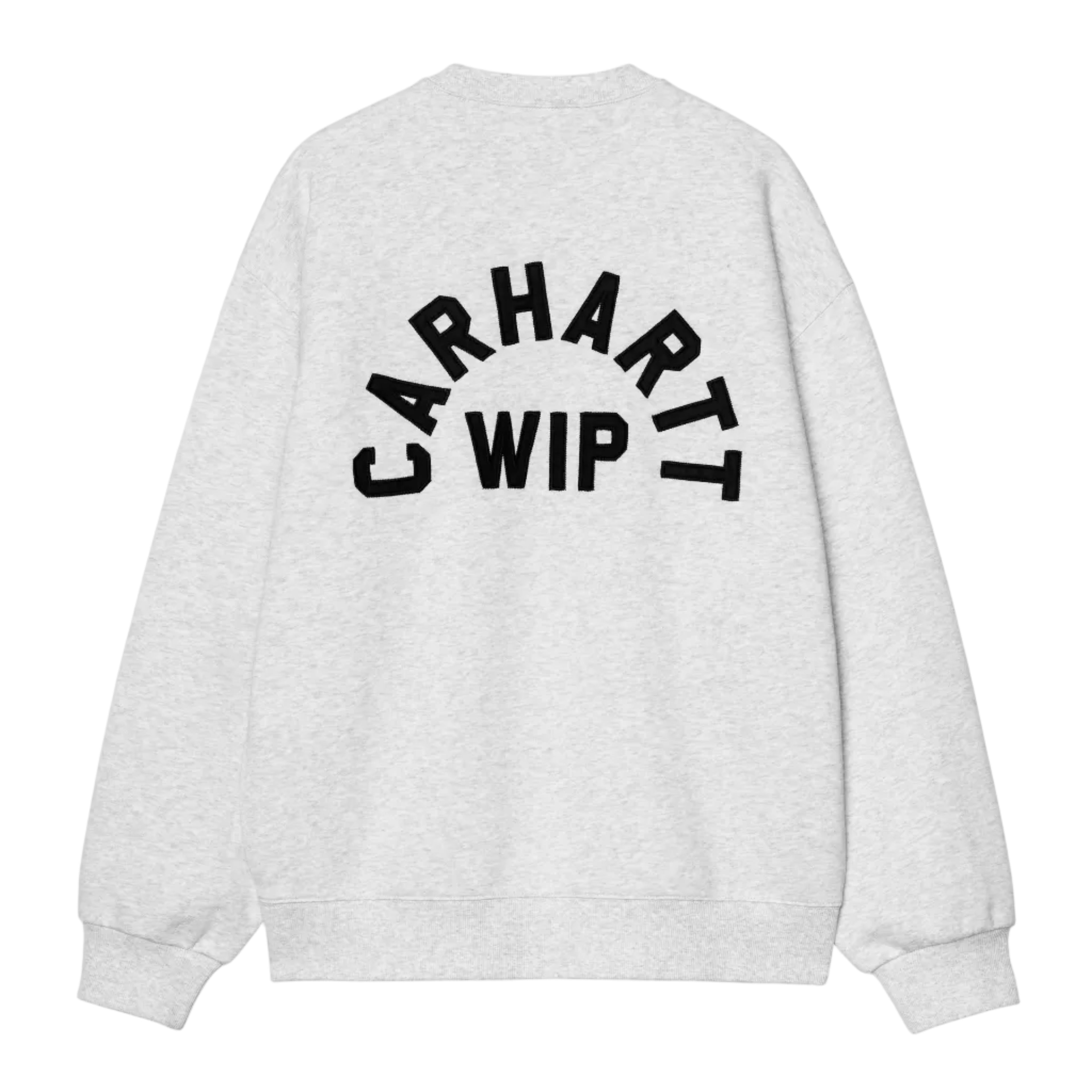 Carhartt WIP Arch Script Sweat - Ash Heather/Dark Navy