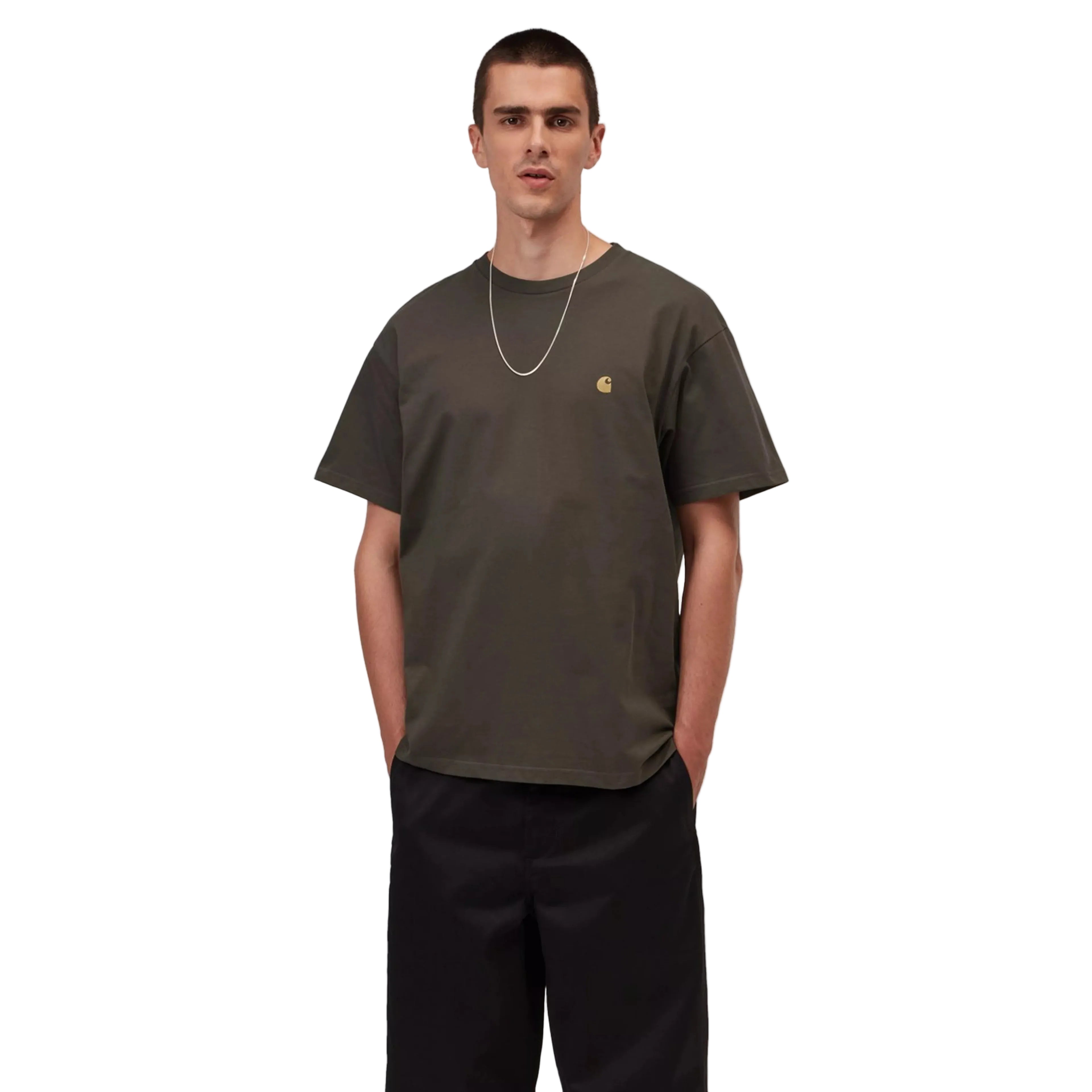 Carhartt WIP S/S Chase T-shirt - Shungite/Gold