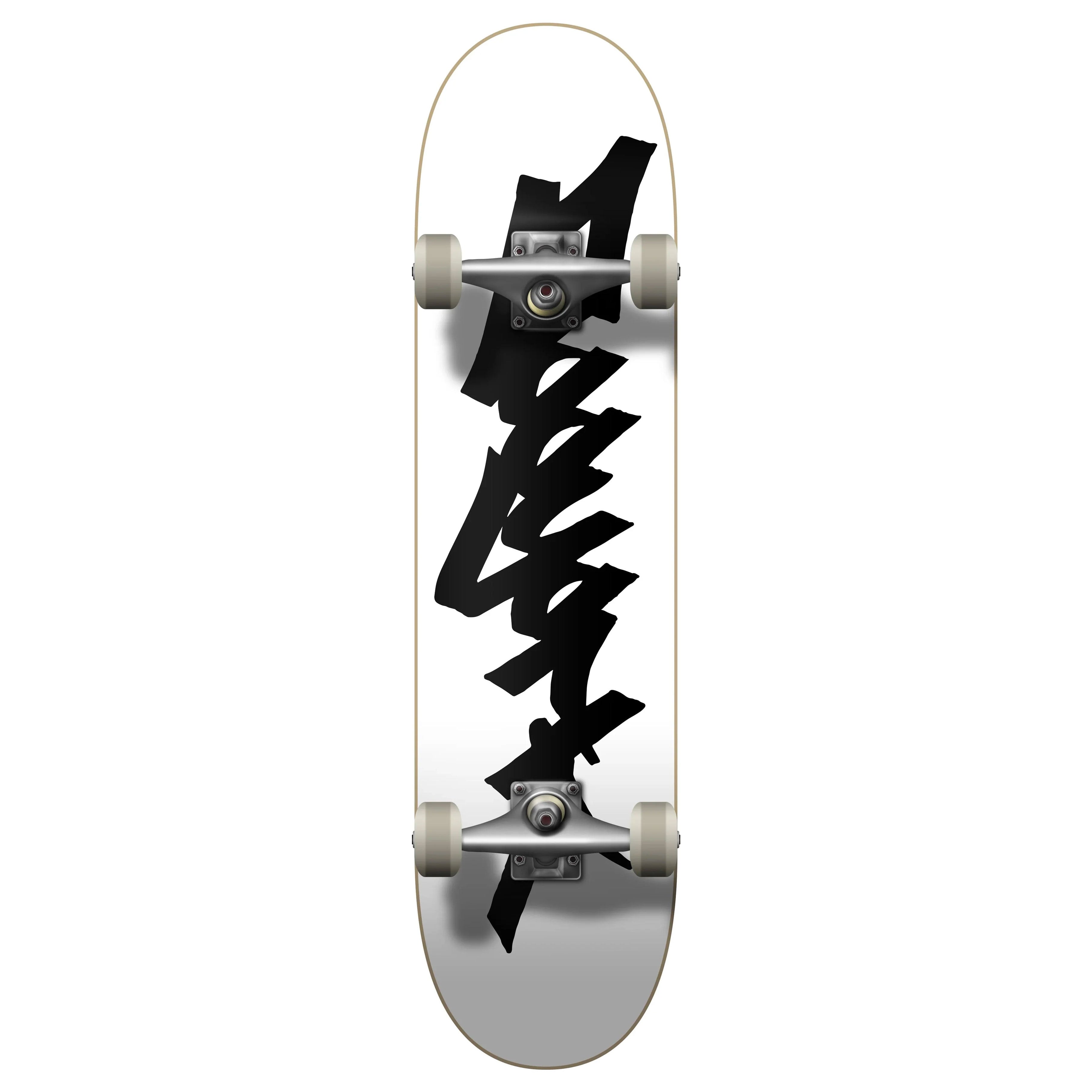 Zoo York White/Black Tag Complete Skateboard - 8"