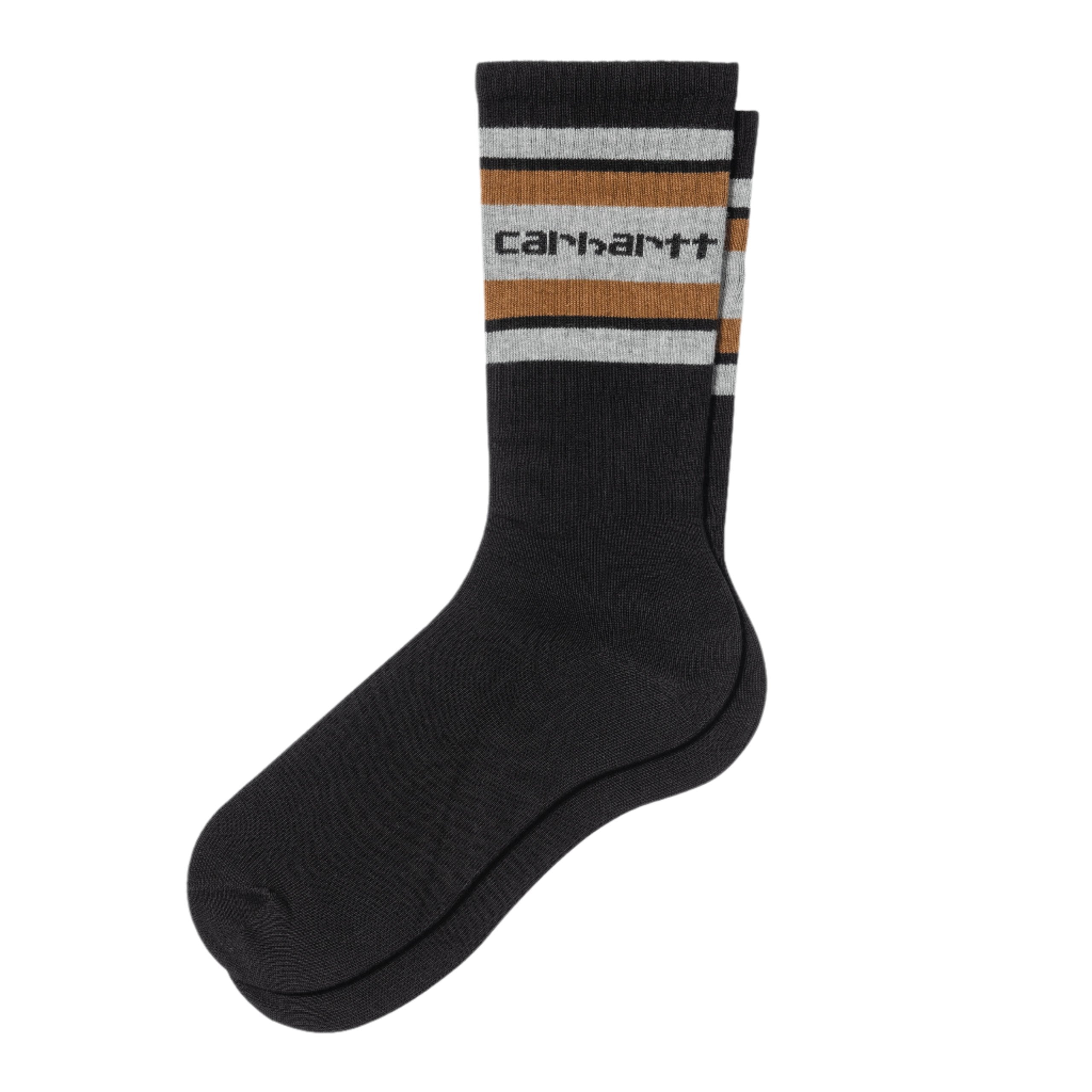 Carhartt WIP Connors Socks - Black/Grey Heather/Hamilton Brown