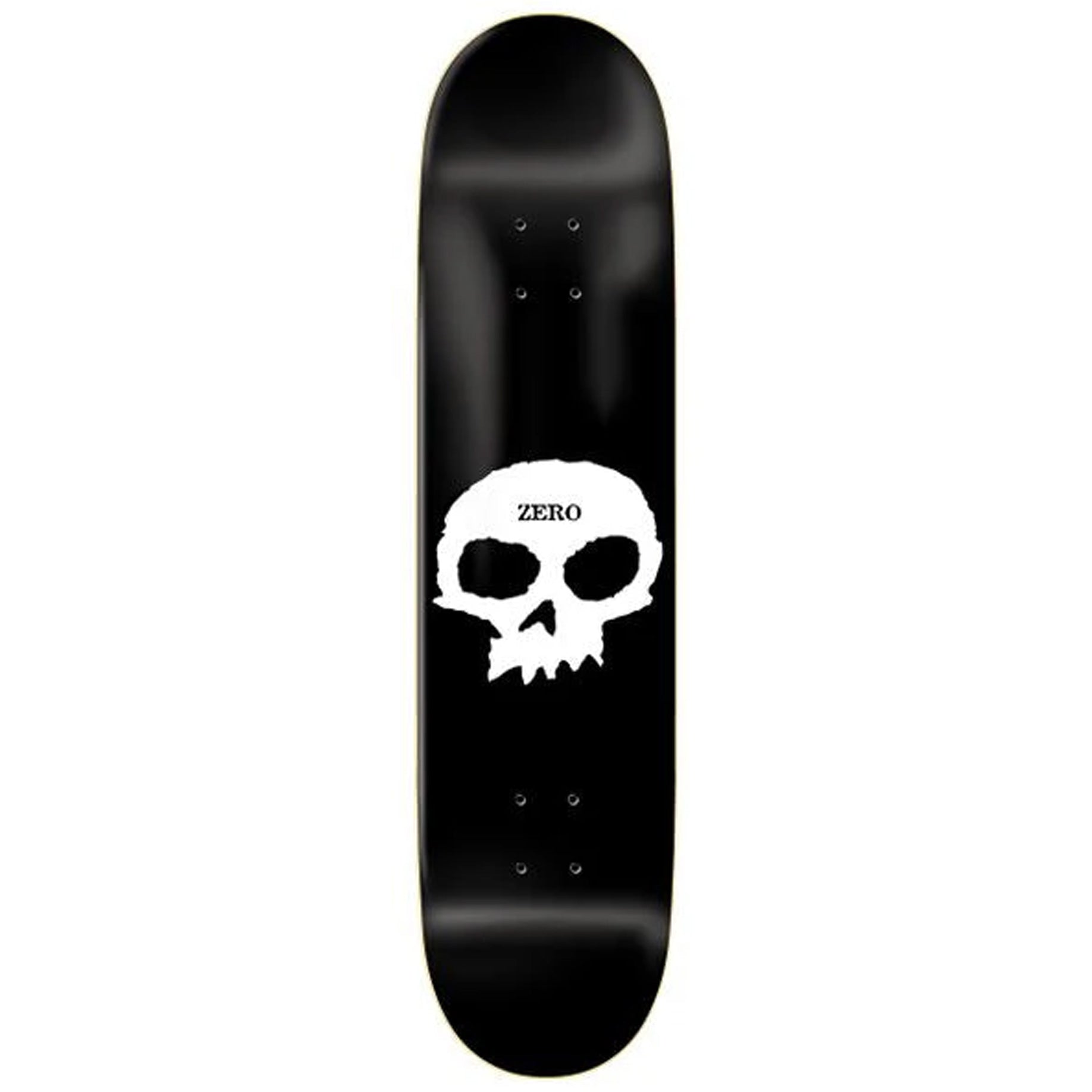 Zero Single Skull Deck - 8.375" Black/White