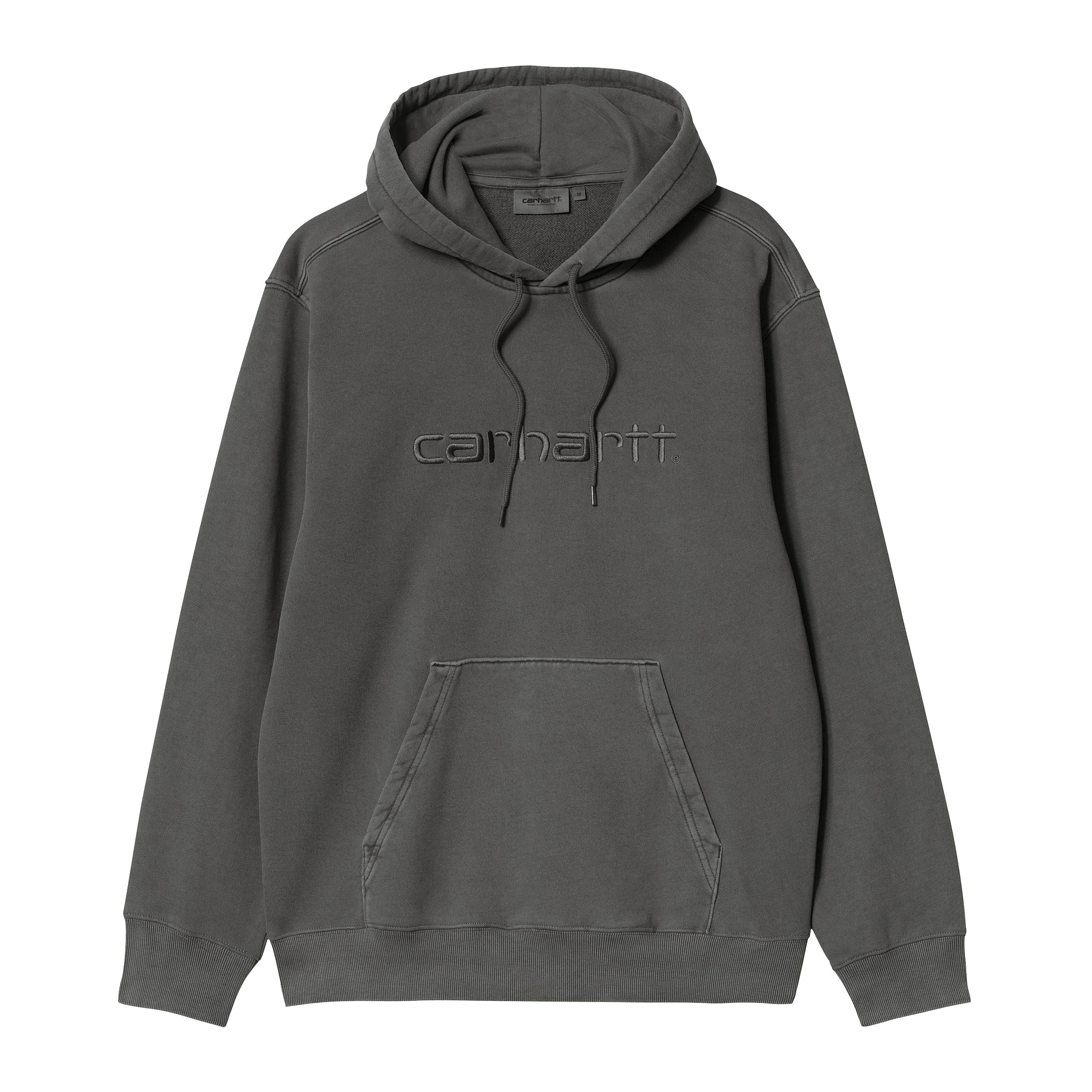 Carhartt WIP Duster Hooded Sweatshirt - Black Garment Dyed