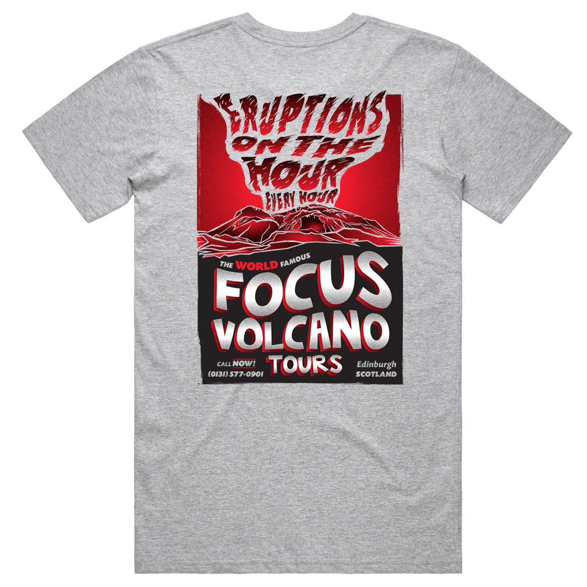 Focus Volcano Tours T-shirt - Grey/Red