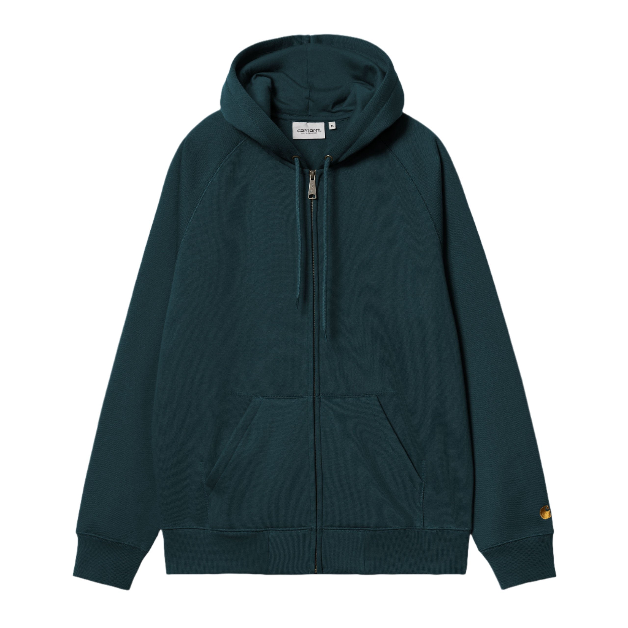 Carhartt WIP Hooded Chase Zip Jacket - Duck Blue/Gold