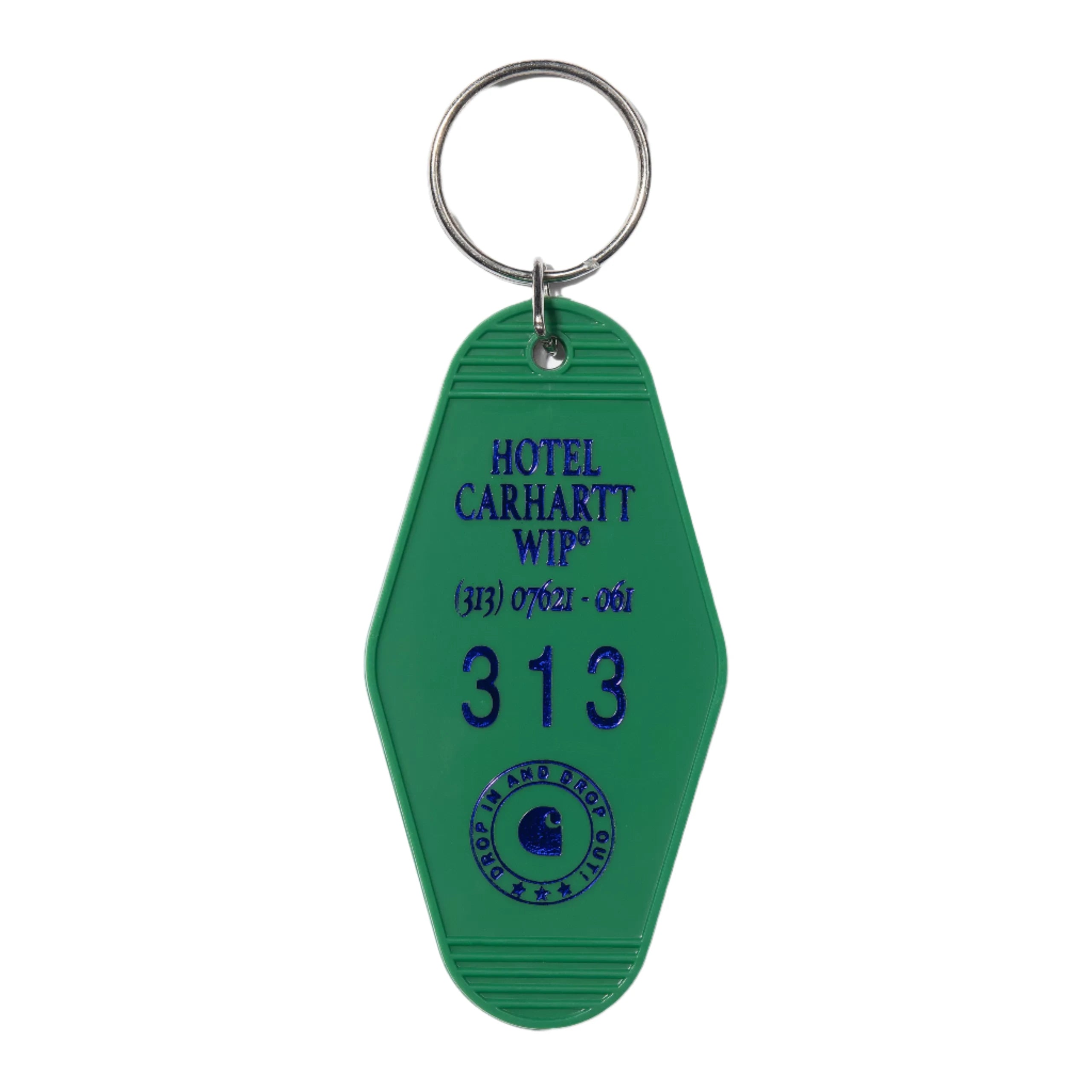 Carhartt WIP Hotel Keys Keychain - Aspen Green/Aura