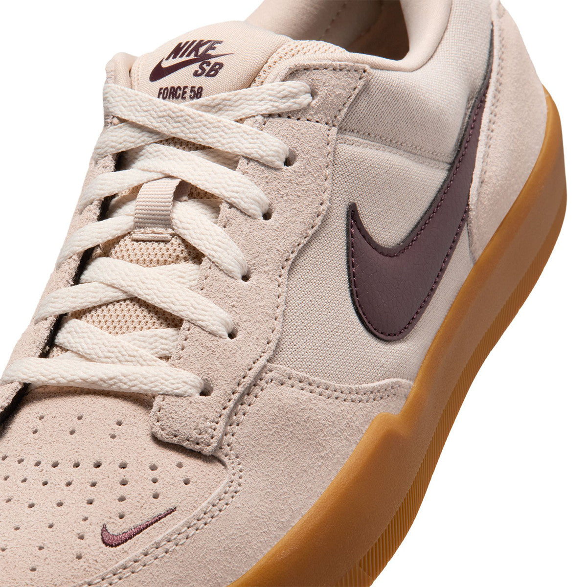 Nike SB Force 58 Shoes - Cream II/Burgundy Crush