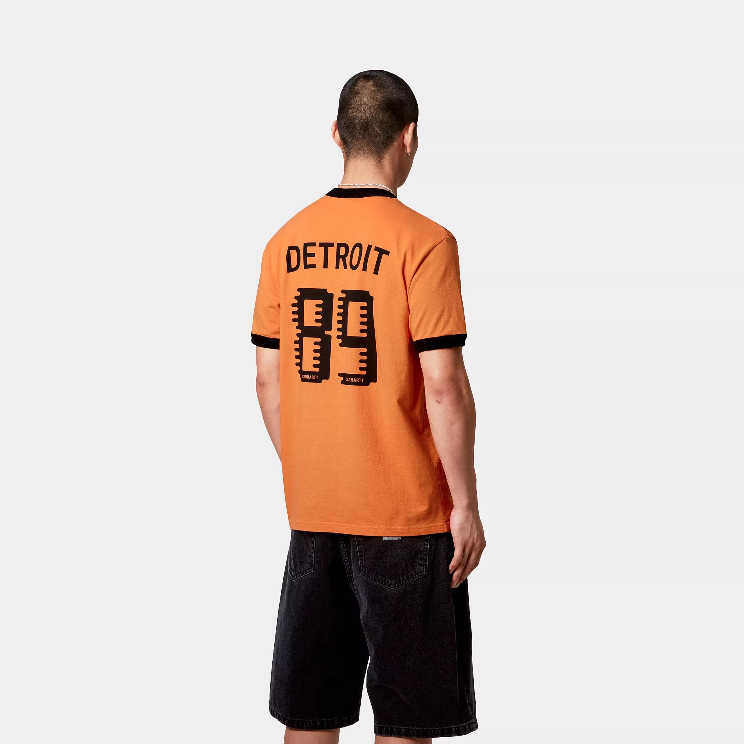 Carhartt WIP Pocket Ringer T-shirt - Pumpkin/Black