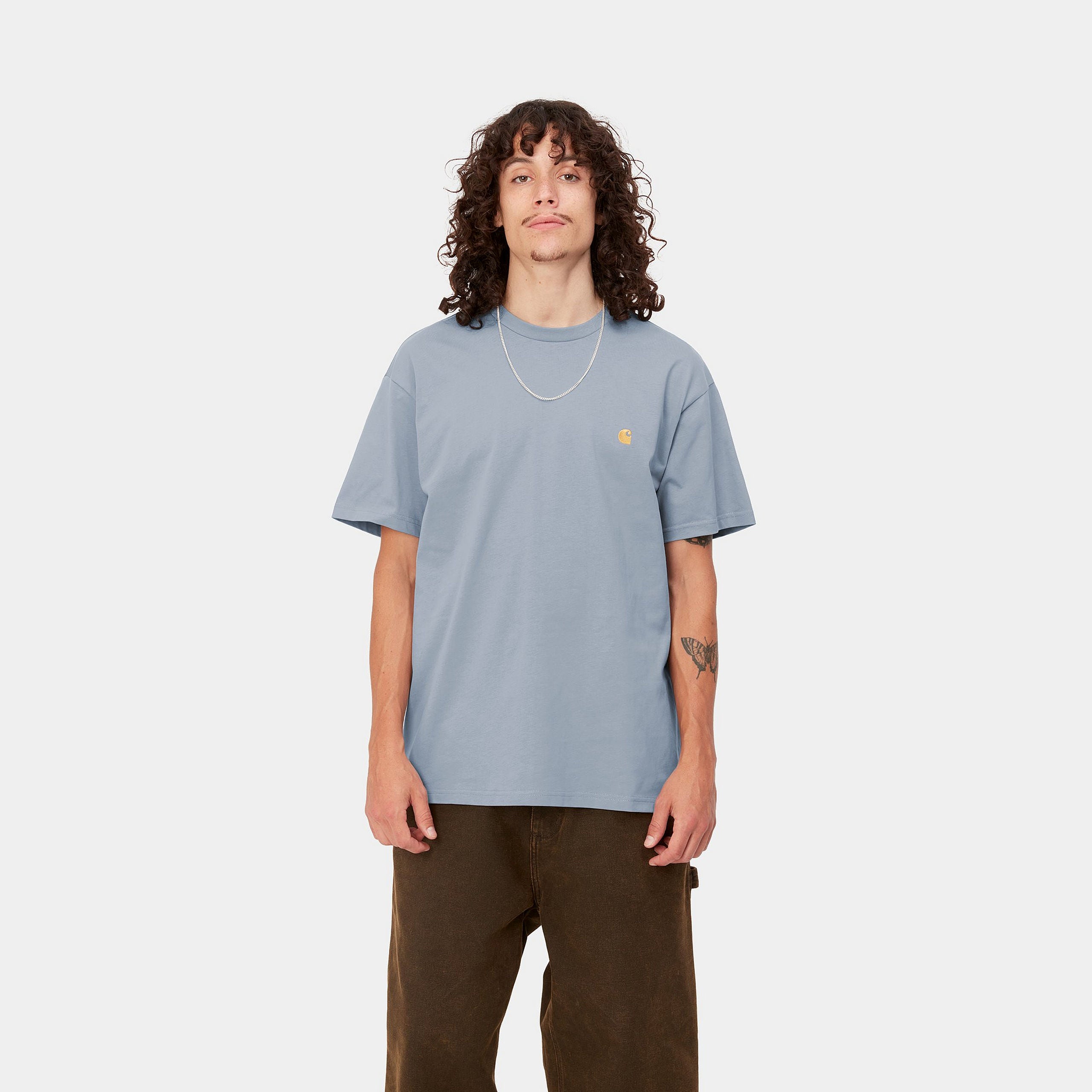Carhartt WIP Chase Short Sleeve T-shirt - Mirror/Gold
