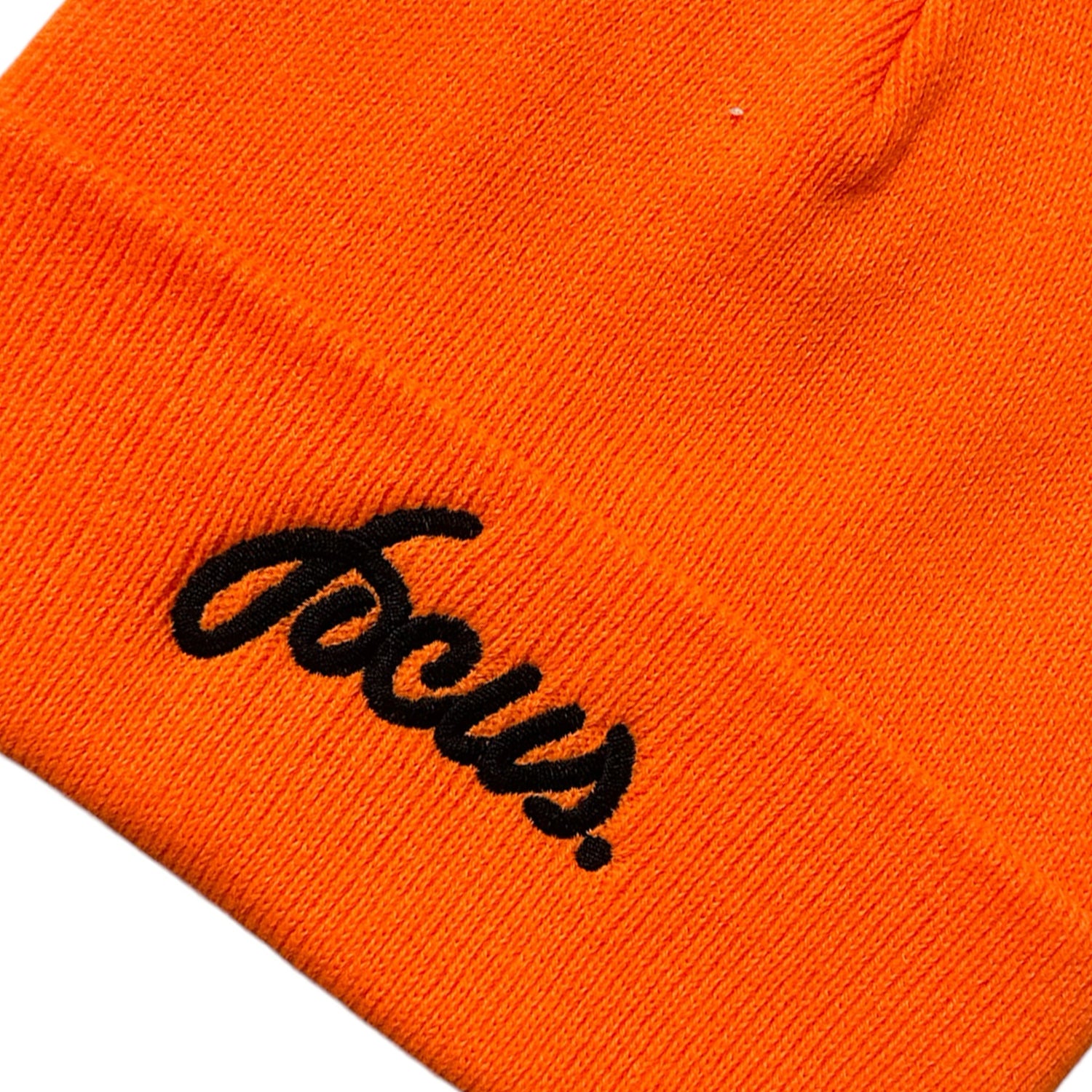 Focus Script Logo Beanie - Safety Orange