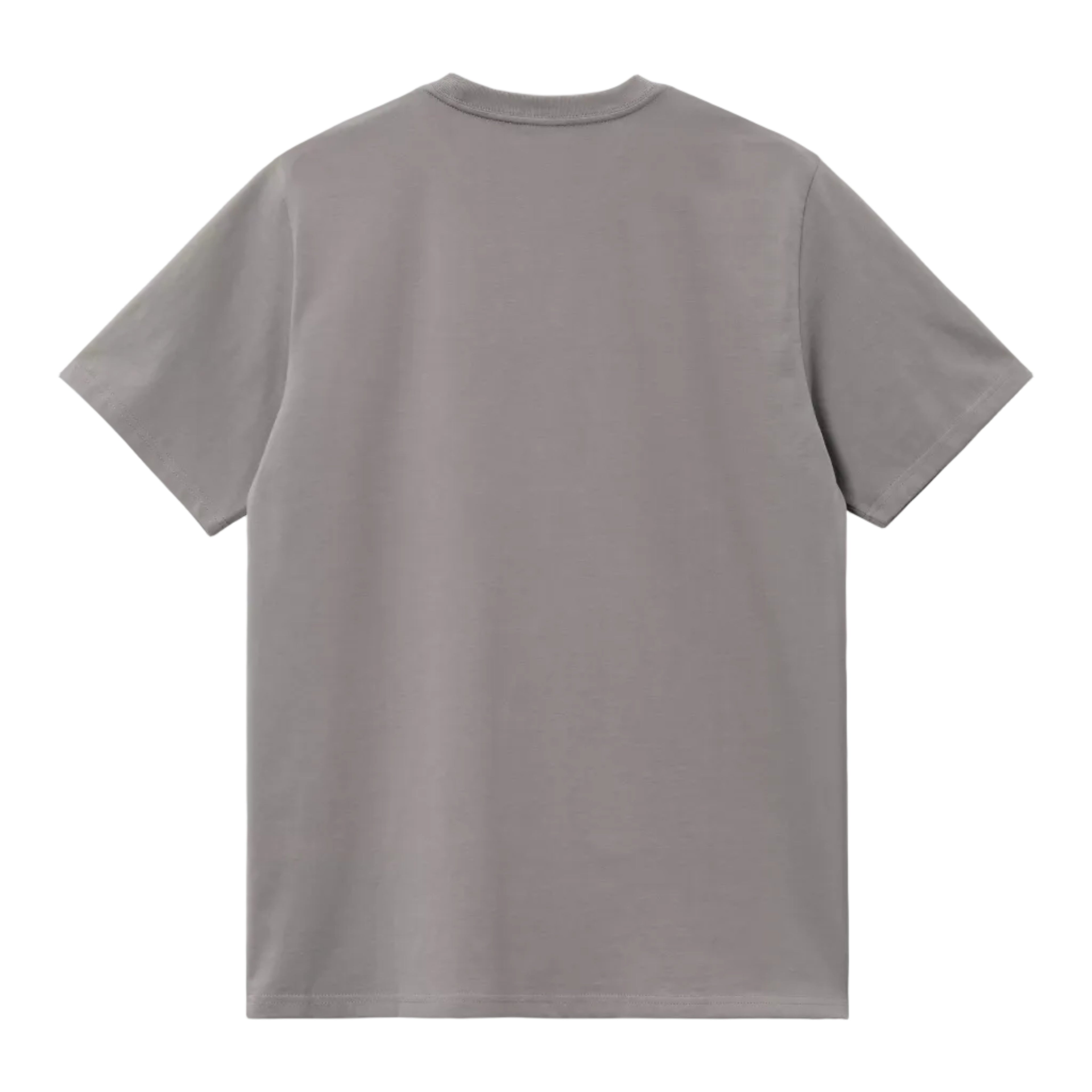 Carhartt WIP Script Short Sleeve T-shirt - Shady Grey/Dark Navy