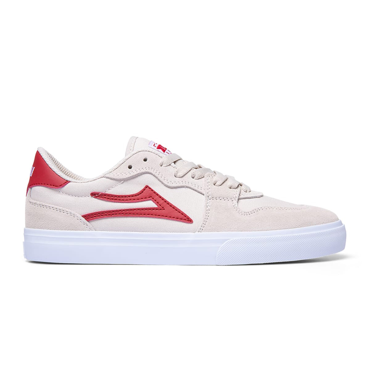 Lakai York Shoes - White/Red Suede