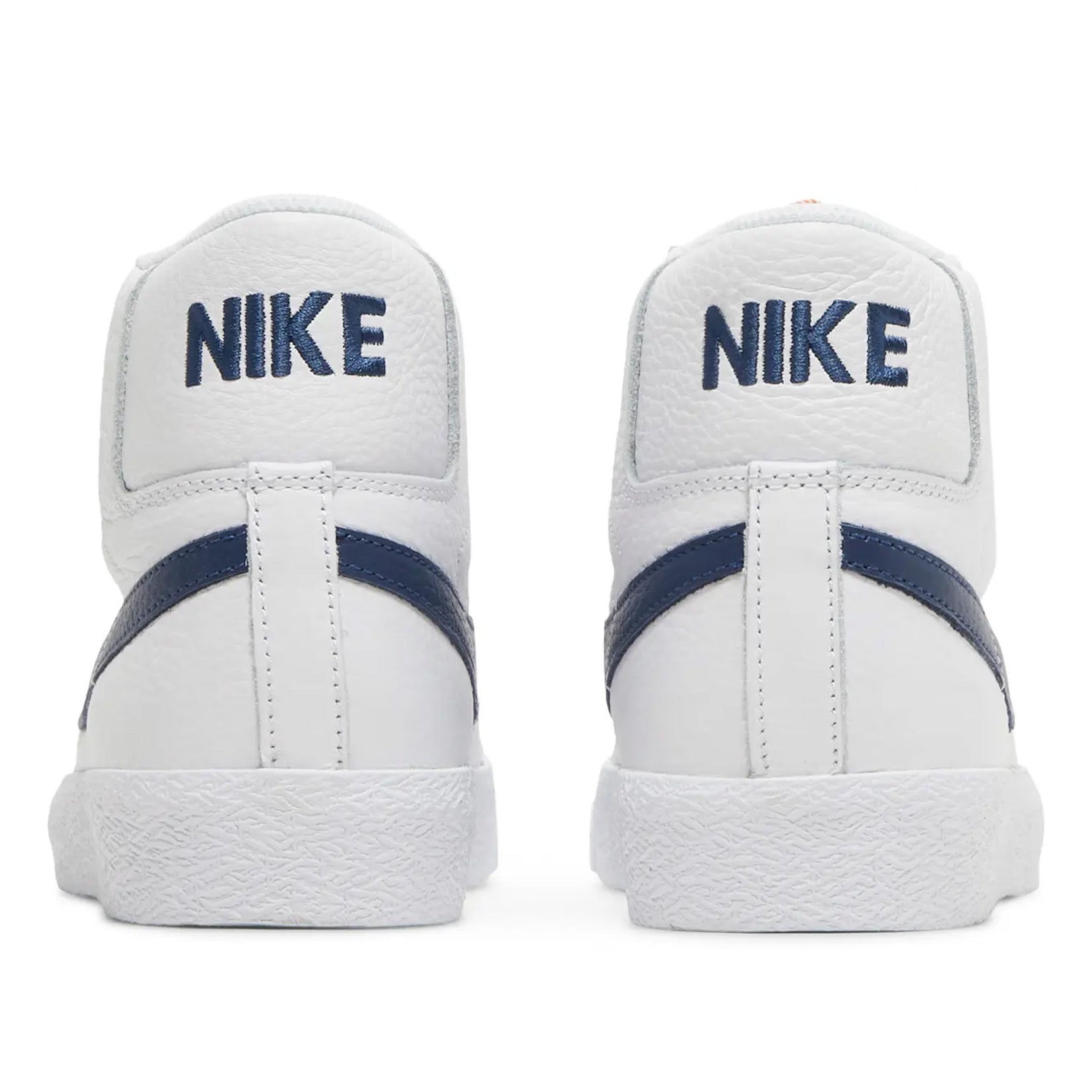 Nike SB Blazer Mid ISO Shoes - White/Navy-White-Safety Orange