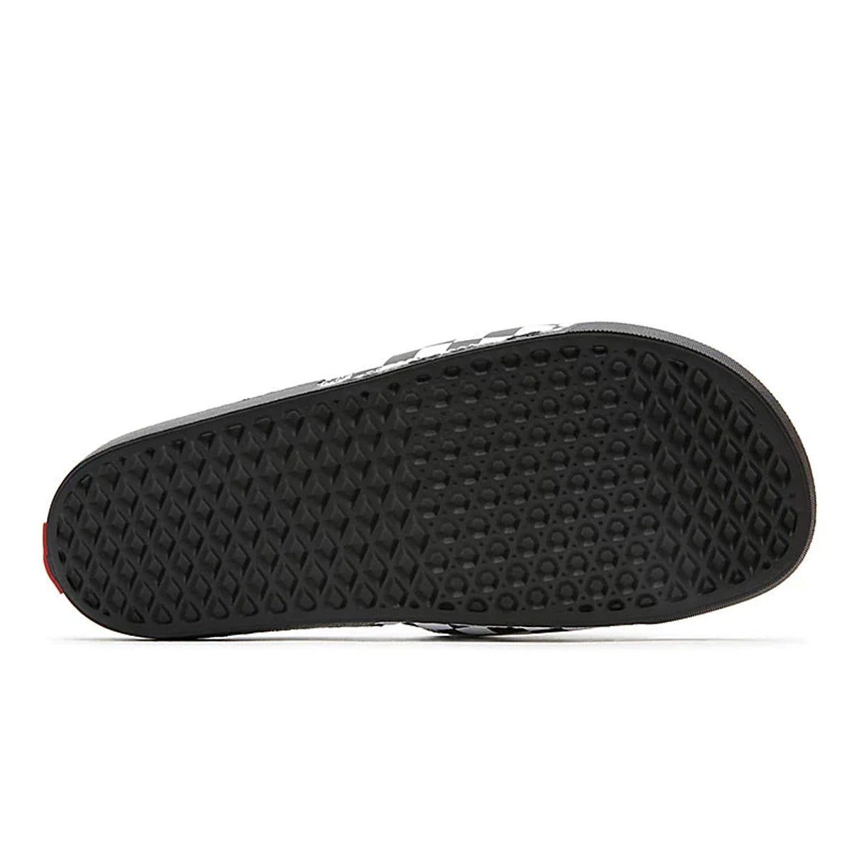 Black vans sliders with checkerboard strap. Free uk shipping over £50