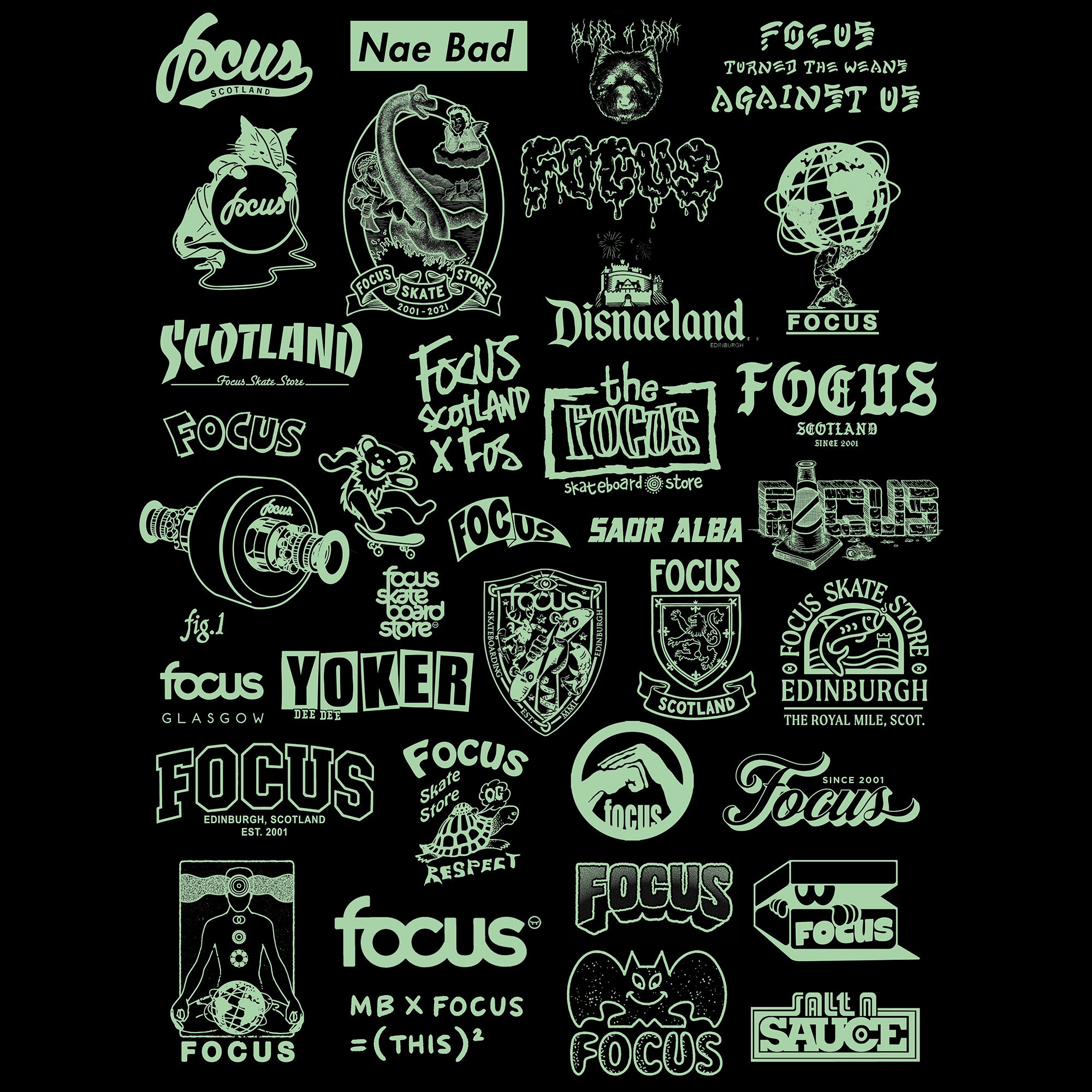 Focus Greatest Hits XXV Hooded Sweatshirt - Black/Celadon
