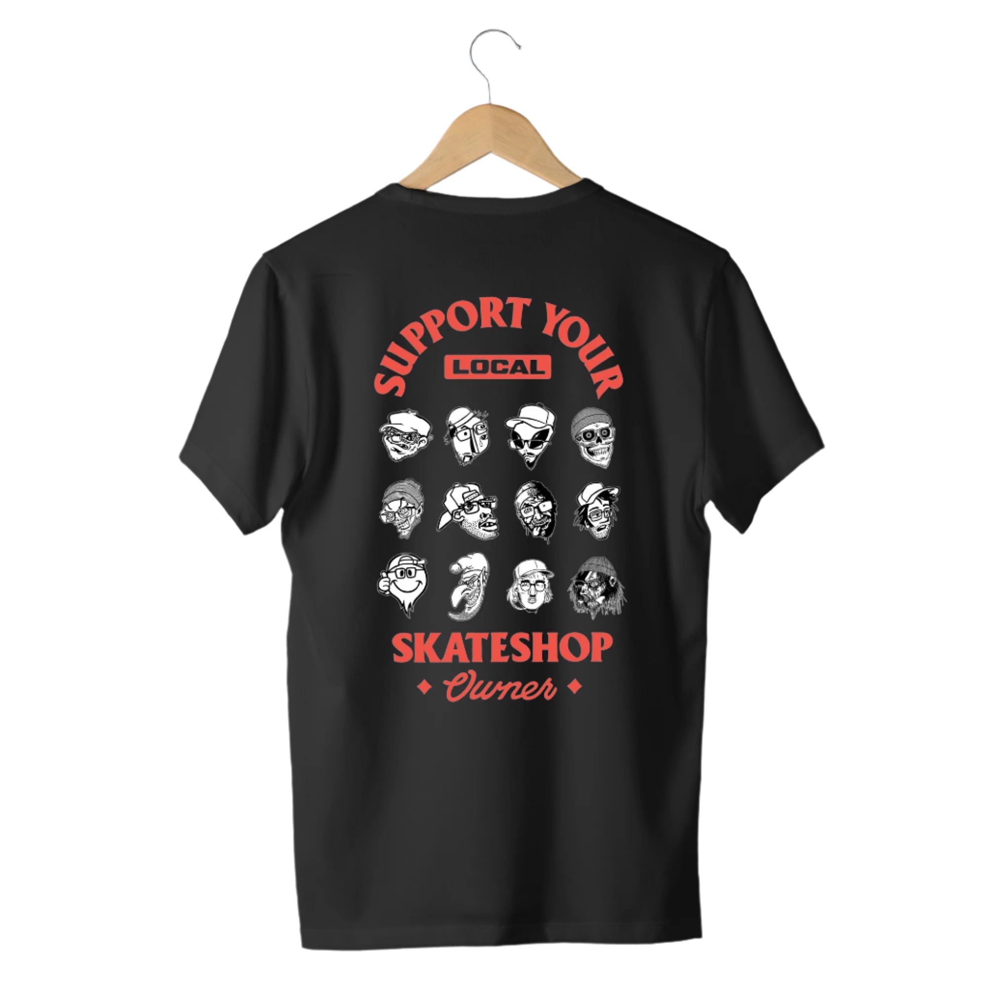 Support Your Local Skate Shop Owner SSD25 T-shirt - Black