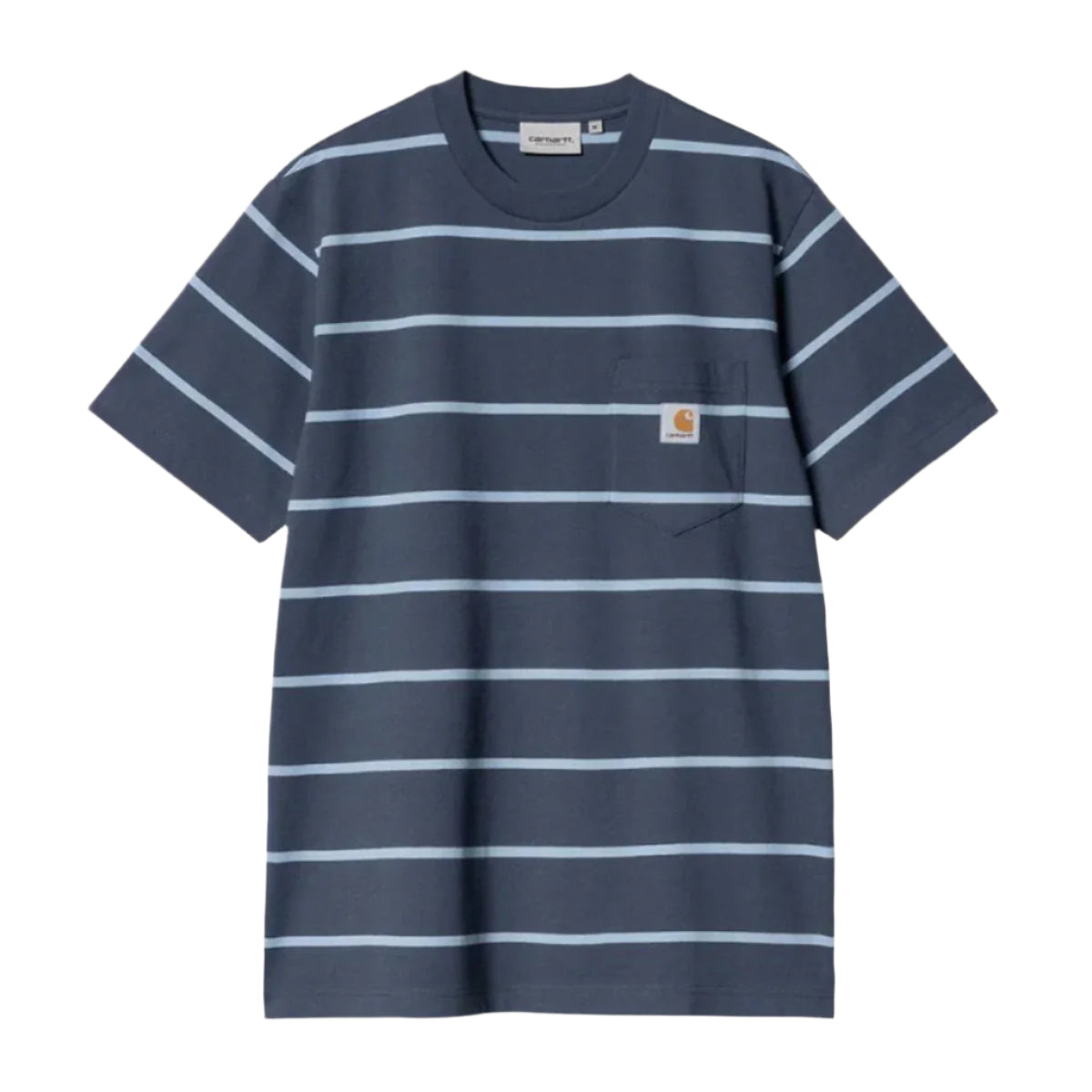 Carhartt WIP Aiken T-shirt - Stripe/Dusky Blue