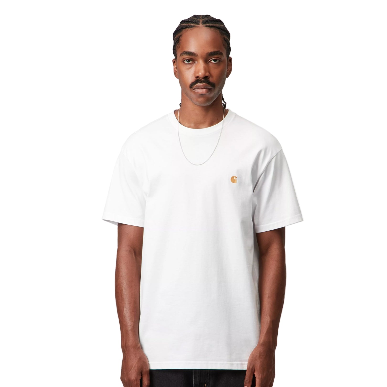 Carhartt WIP Chase Short Sleeve T-shirt - White/Gold
