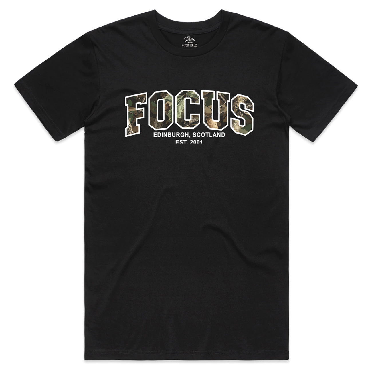 Focus College Logo T-shirt - Black Camo