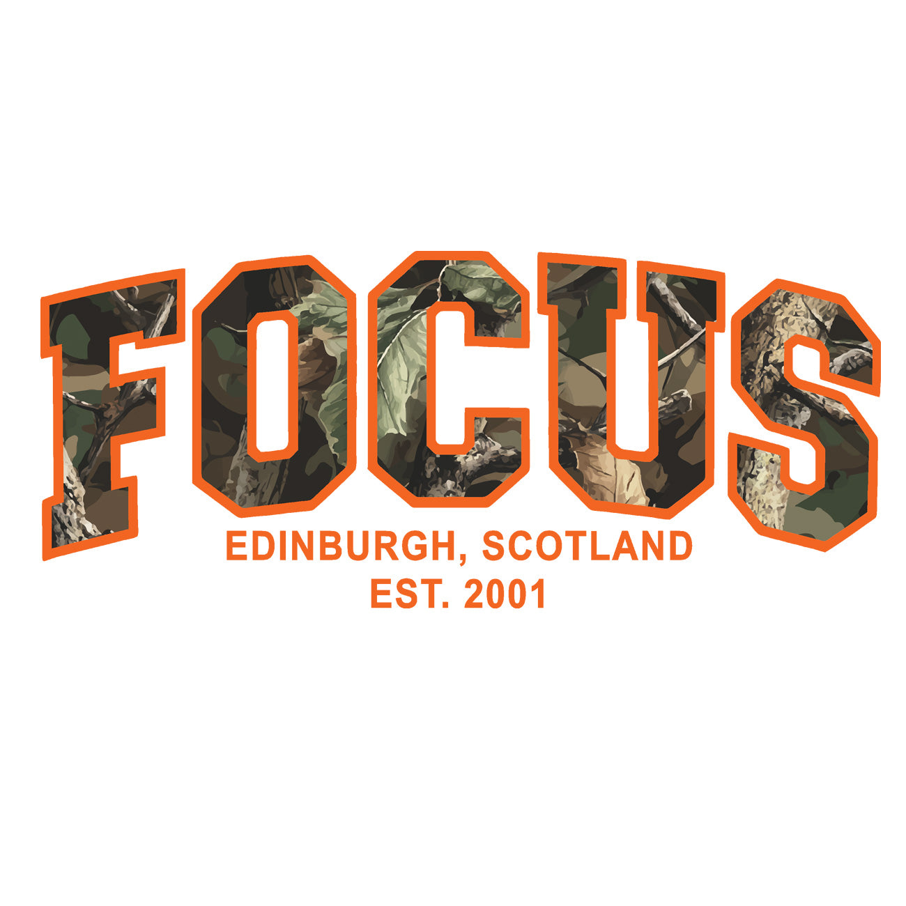 Focus College Logo T-shirt - White Camo