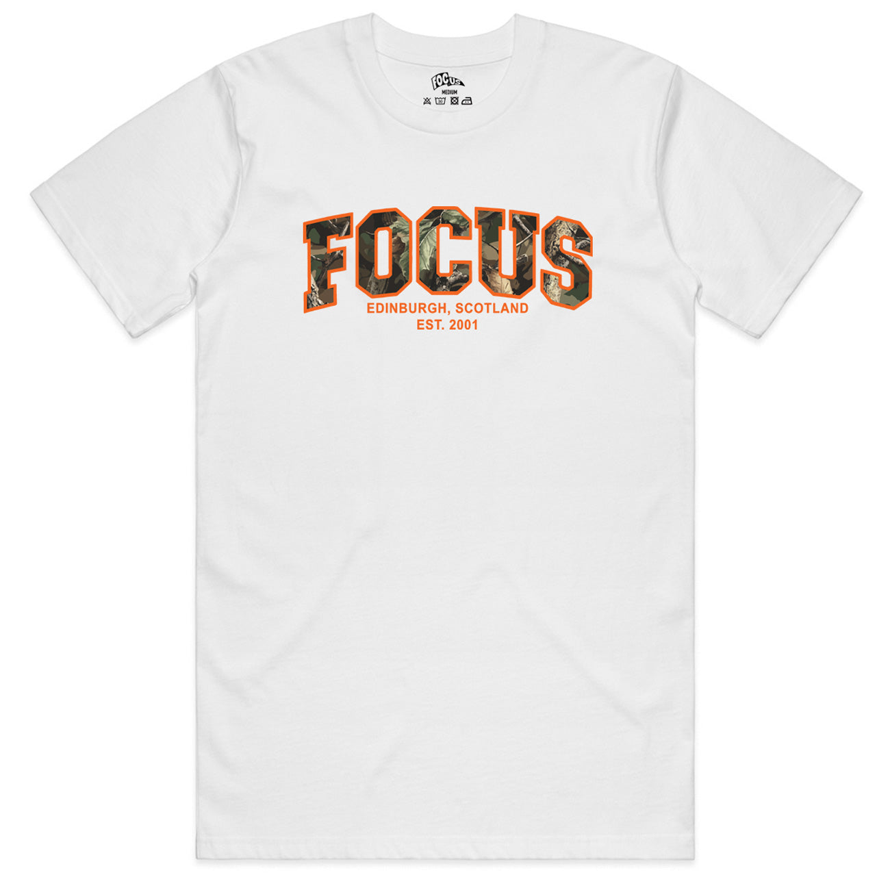Focus College Logo T-shirt - White Camo