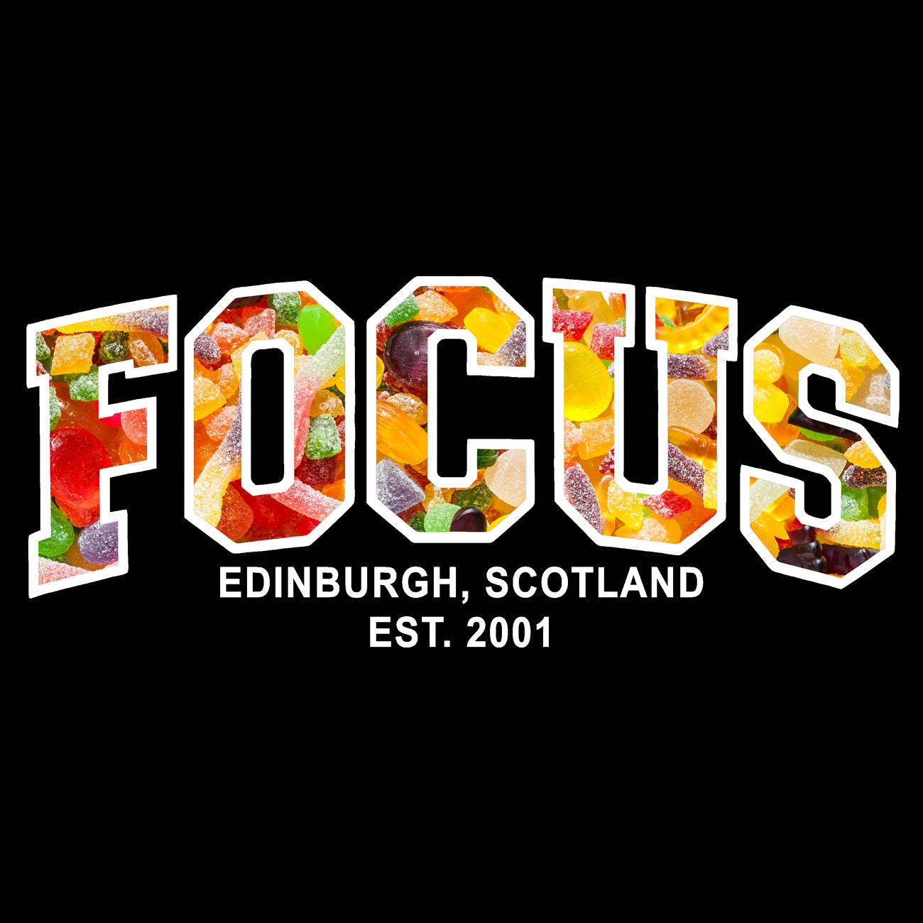 Focus College Logo T-shirt - Black Sweeties