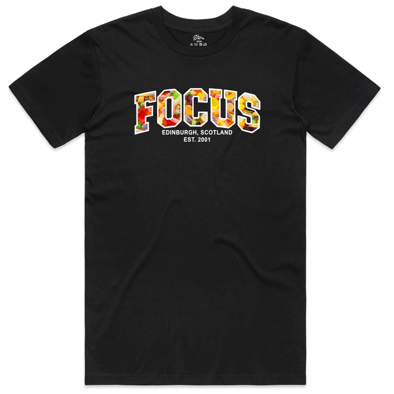 Focus College Logo T-shirt - Black Sweeties