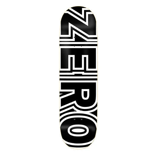 Zero Bold Logo Deck - 8" Black/White