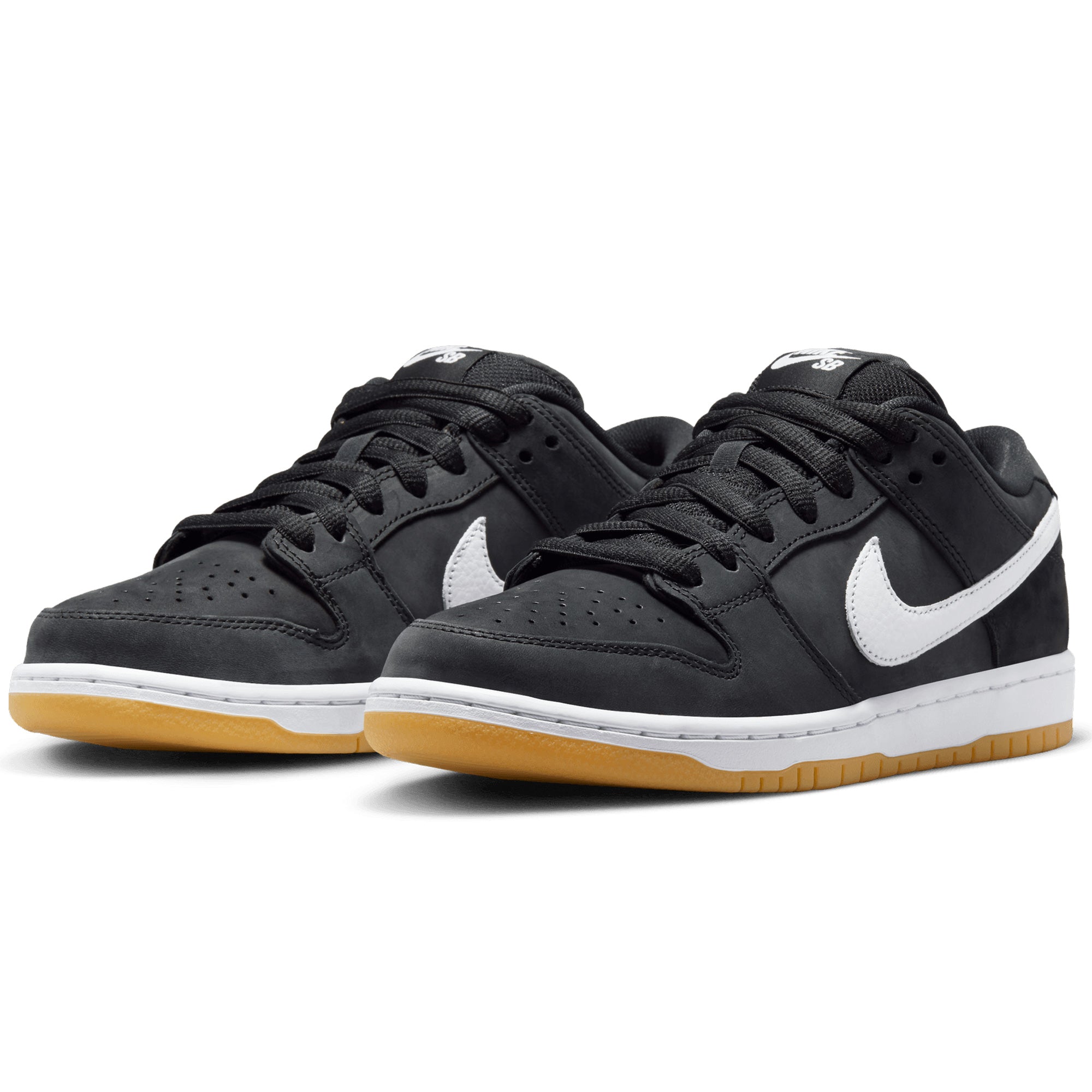 Nike SB Dunk Low Shoes - Black/White-Gum